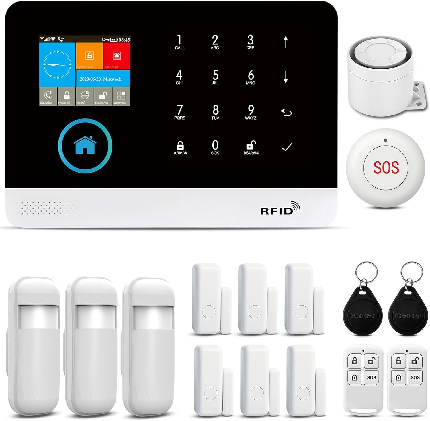 Lwohsi Sistema Allarme Sicurezza Casa WIFI+4G GSM