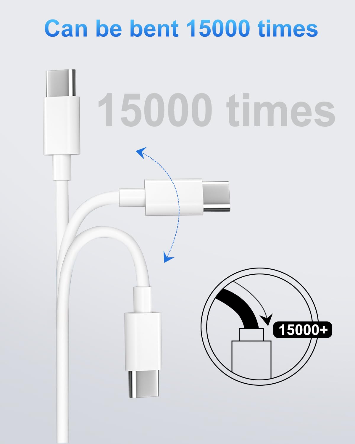 Cavo USB Type-C 3 Metri 60W per iPhone 15/16 - immagine 3