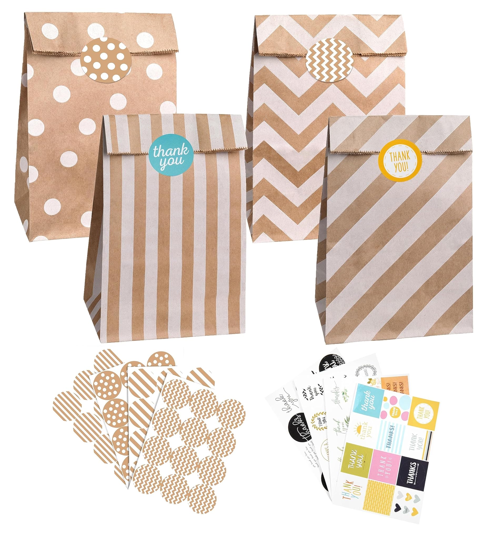 Paknor® Sacchetti di Carta Marroni Kraft 40 pezzi