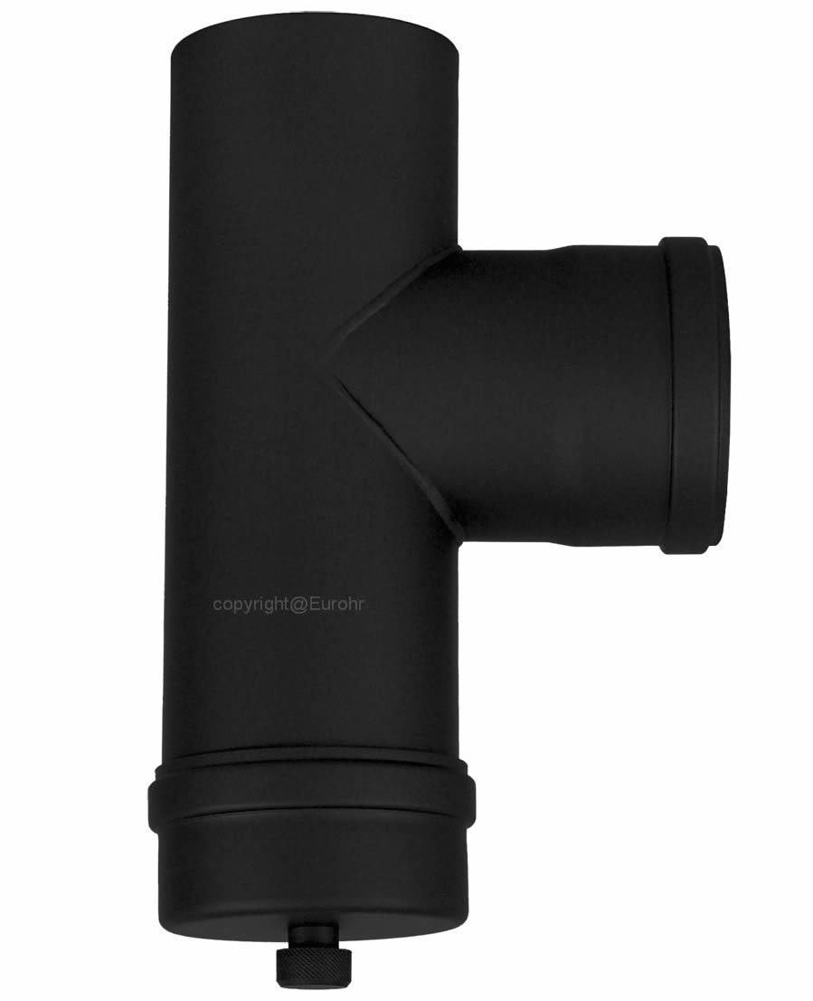 FIREFIX Tubo per Stufa a Pellet R80/V Ø80mm Nero