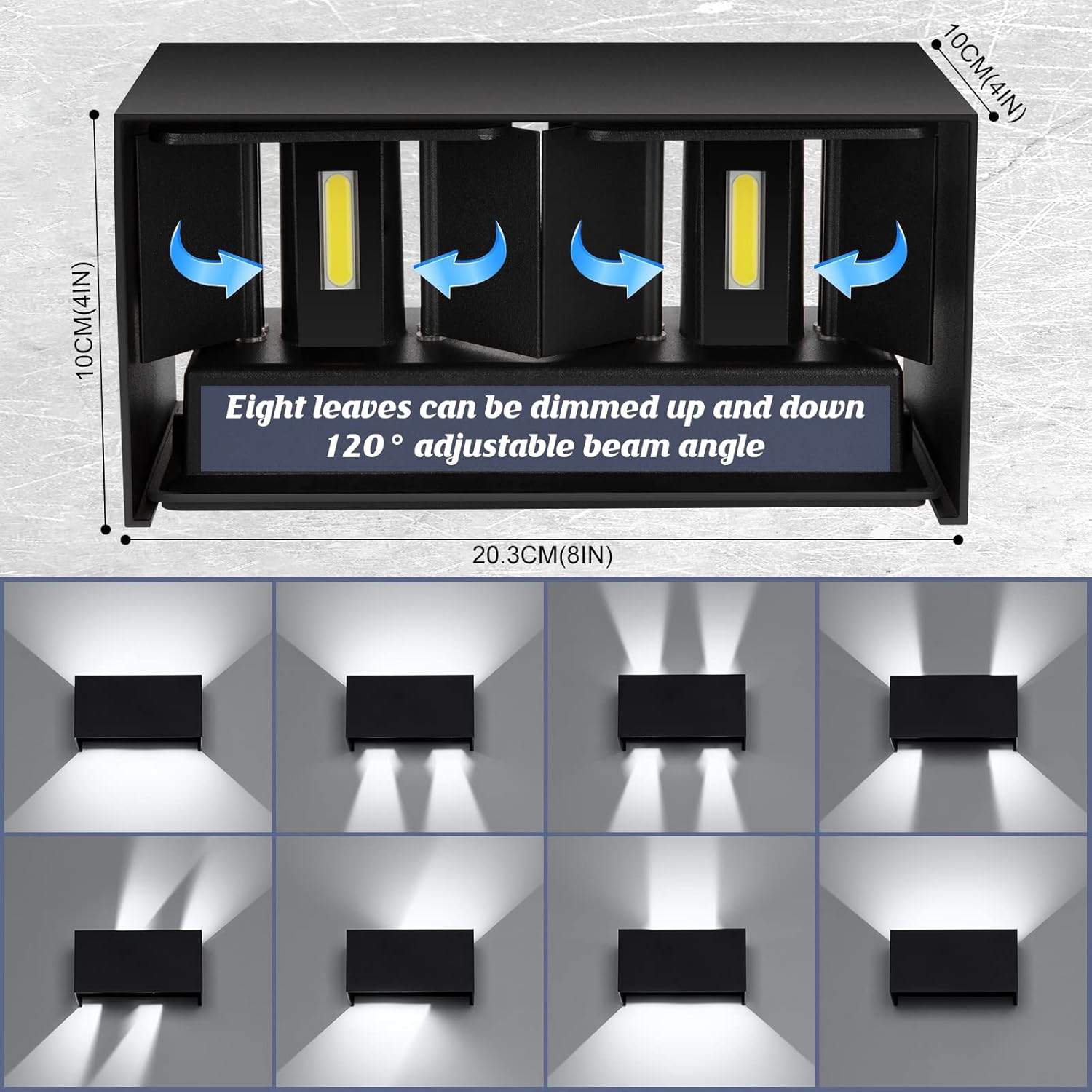 Applique da Parete Interno/Esterno 24W (4 Pezzi) - immagine 2