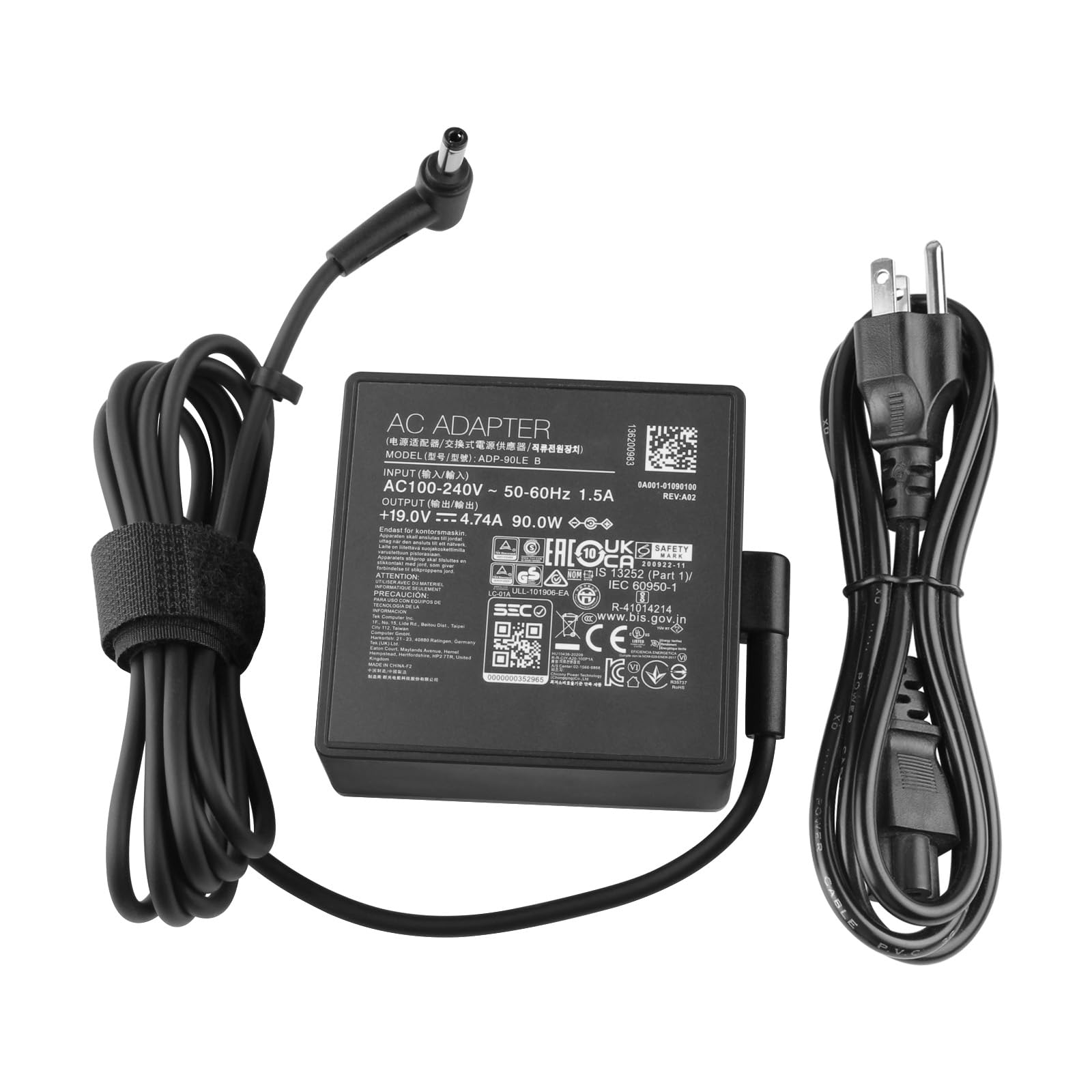 Caricabatterie 90W per ASUS K55D K55N F75A A55D X54C