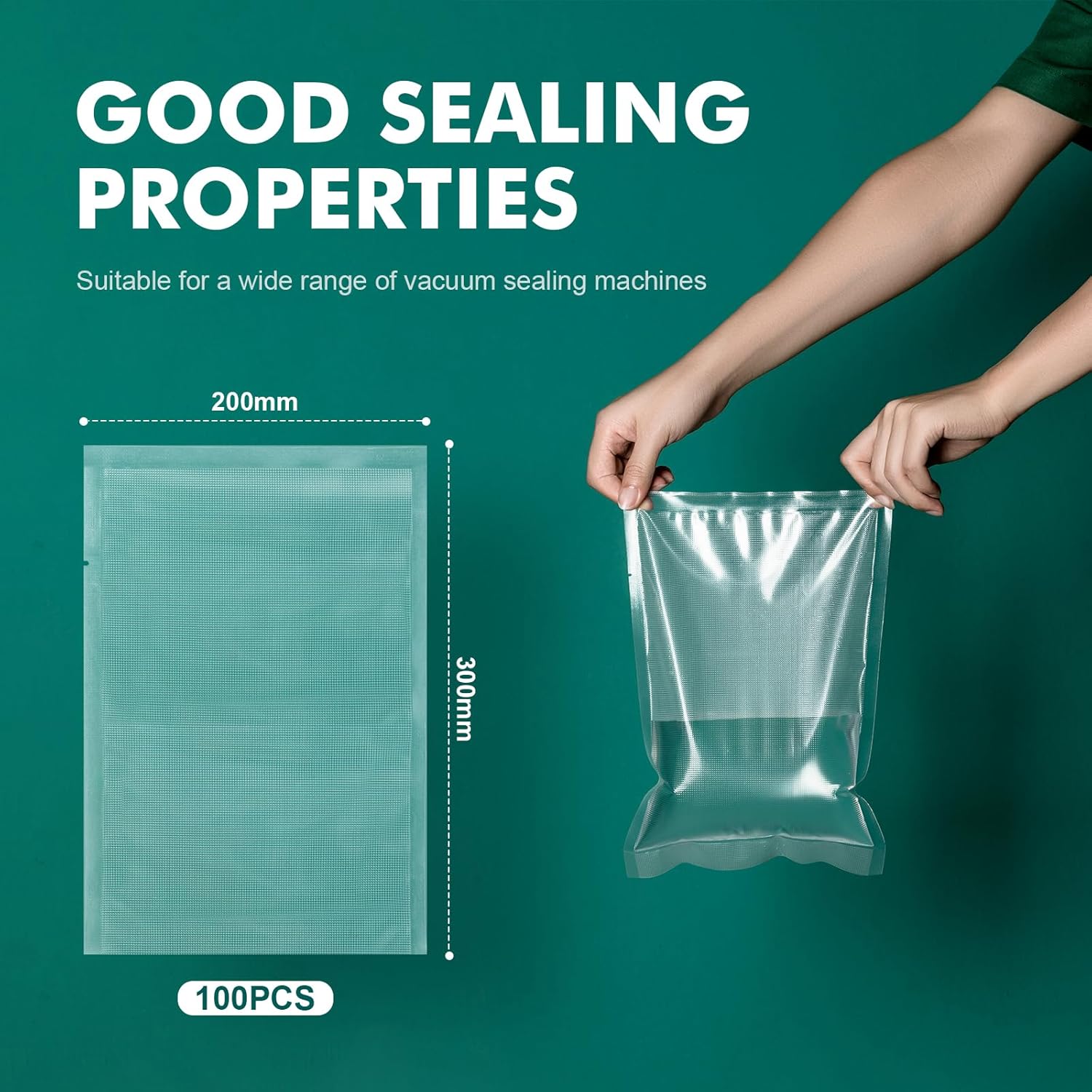 Grifema GH80 Sacchetti Sottovuoto per Alimenti (100 Buste) - immagine 2