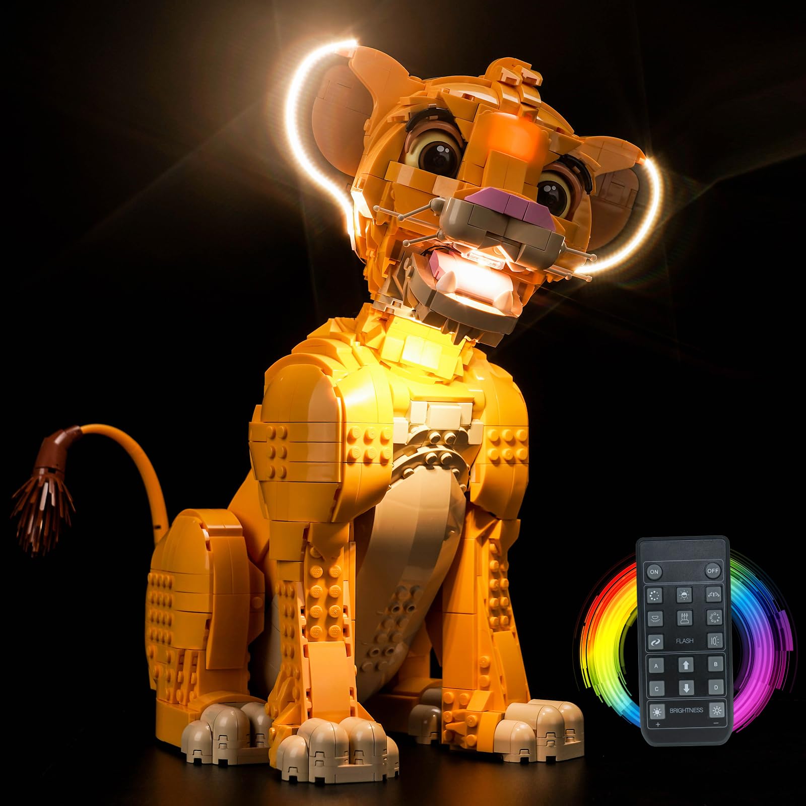 Brickbling Kit Luce Telecomando per Lego Young Simba Il Re Leone
