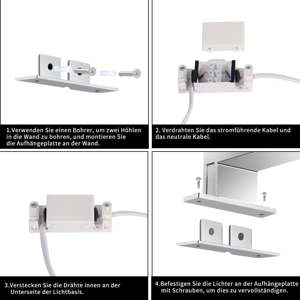 Erwey Lampada da Specchio LED 8W 60cm IP44 - immagine 4