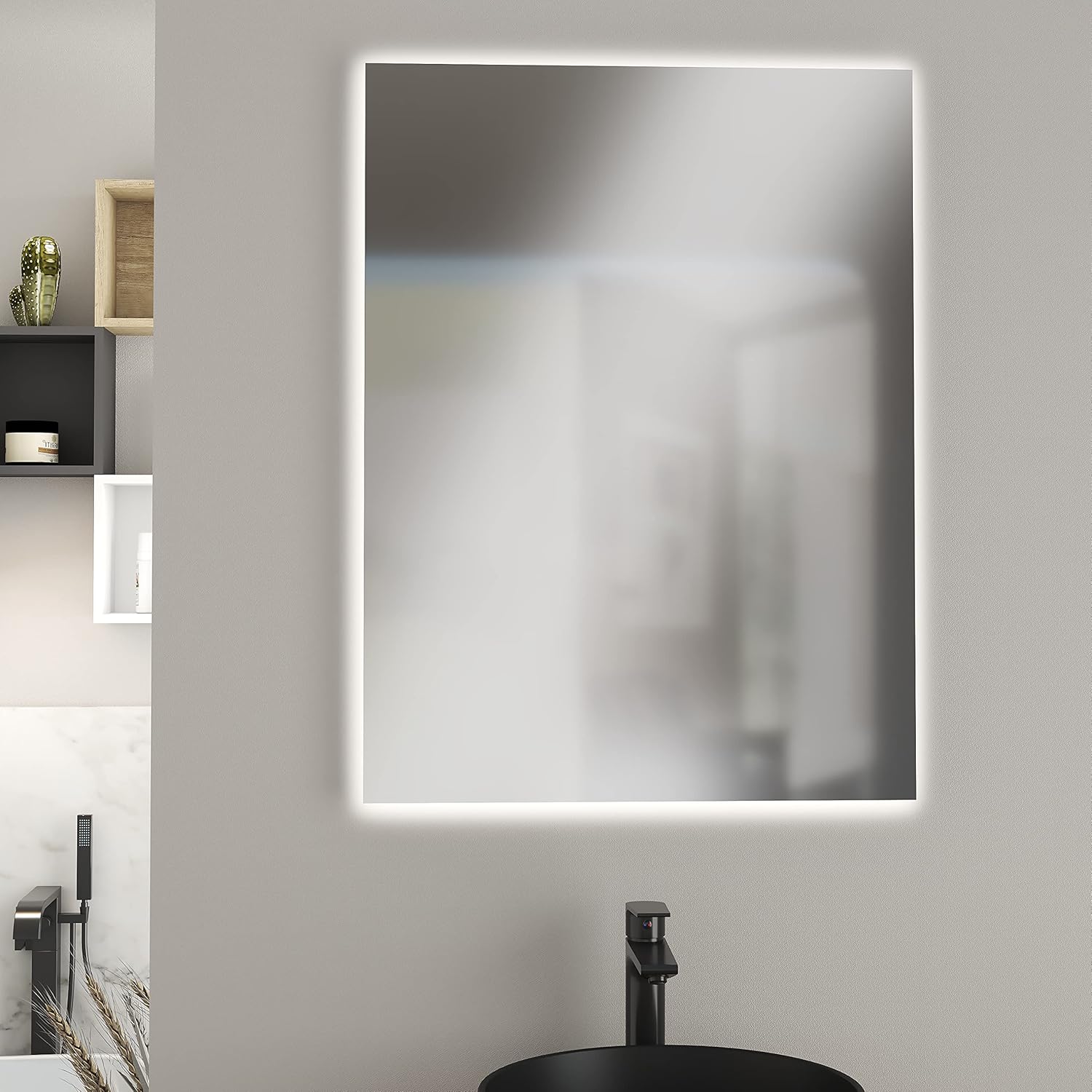 Baikal Specchio da bagno LED 60 x 80 cm Perimetrale