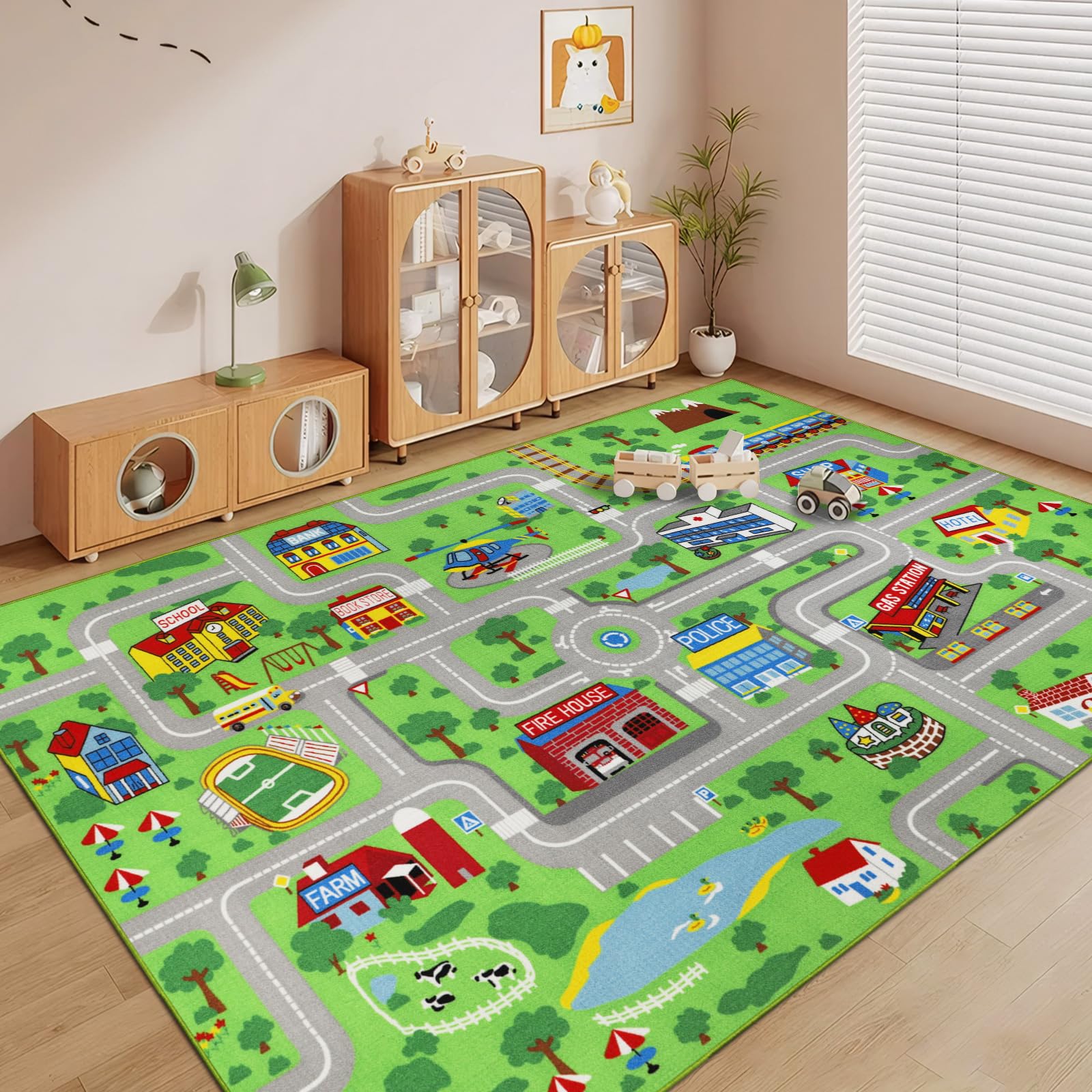 Capslpad Tappeto da Gioco per Bambini 200x300cm, Verde