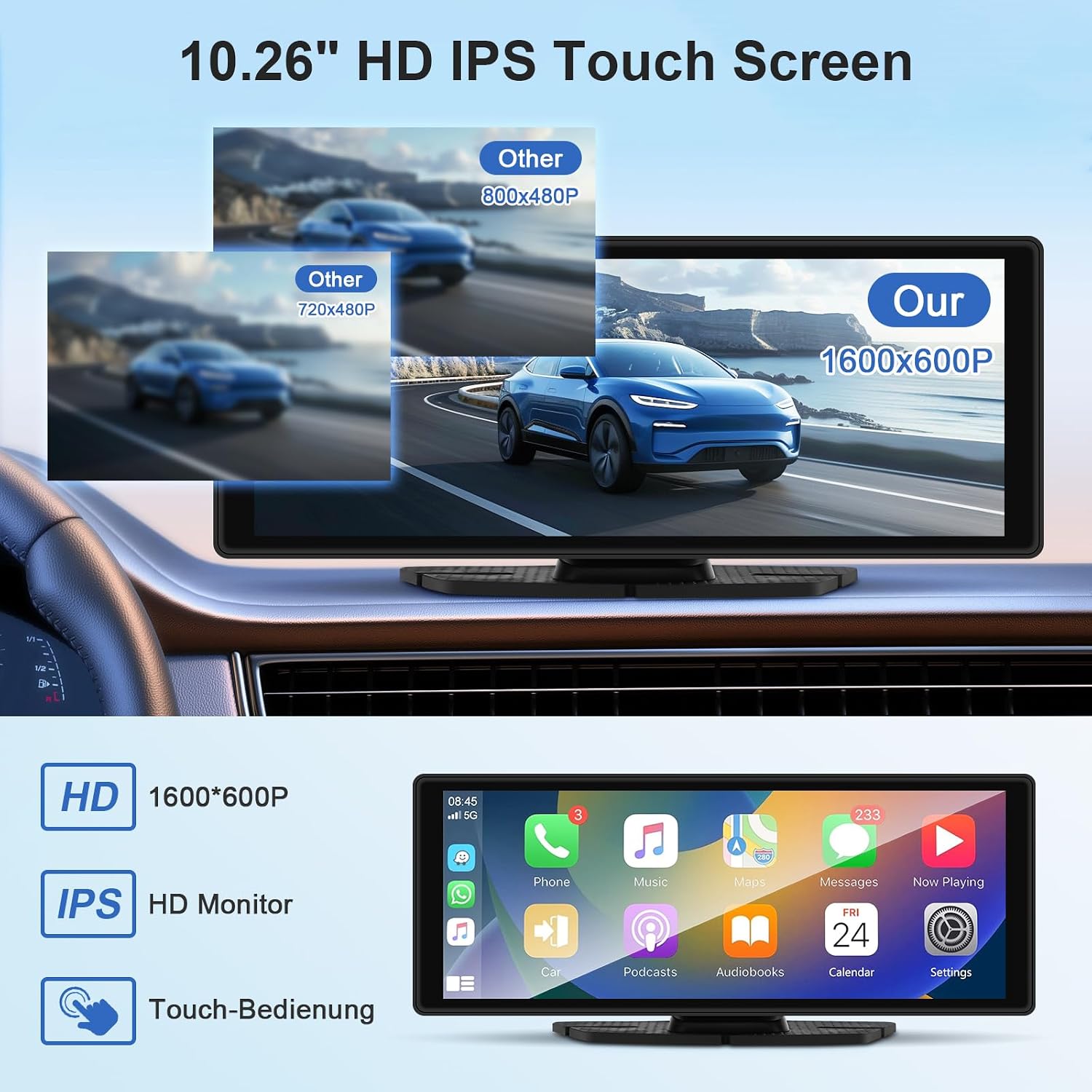 Display 10,26 pollici Car Play – Wireless Android Auto Display Carplay ...
