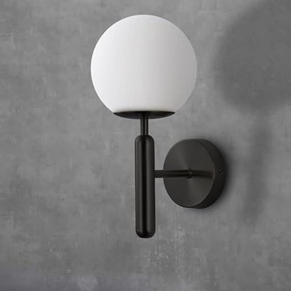B·led Barcelona Led - Applique Sfera di Vetro Bianca, Nera E14
