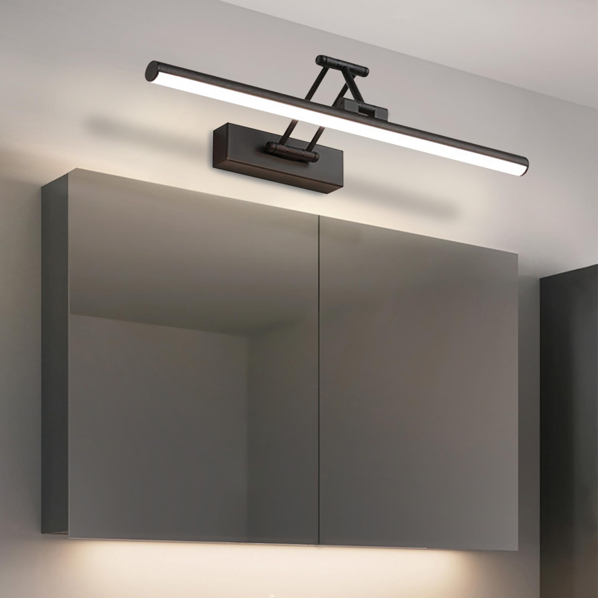 Yhtlaeh LED Specchio Lampada Bagno 16W 60cm Nera