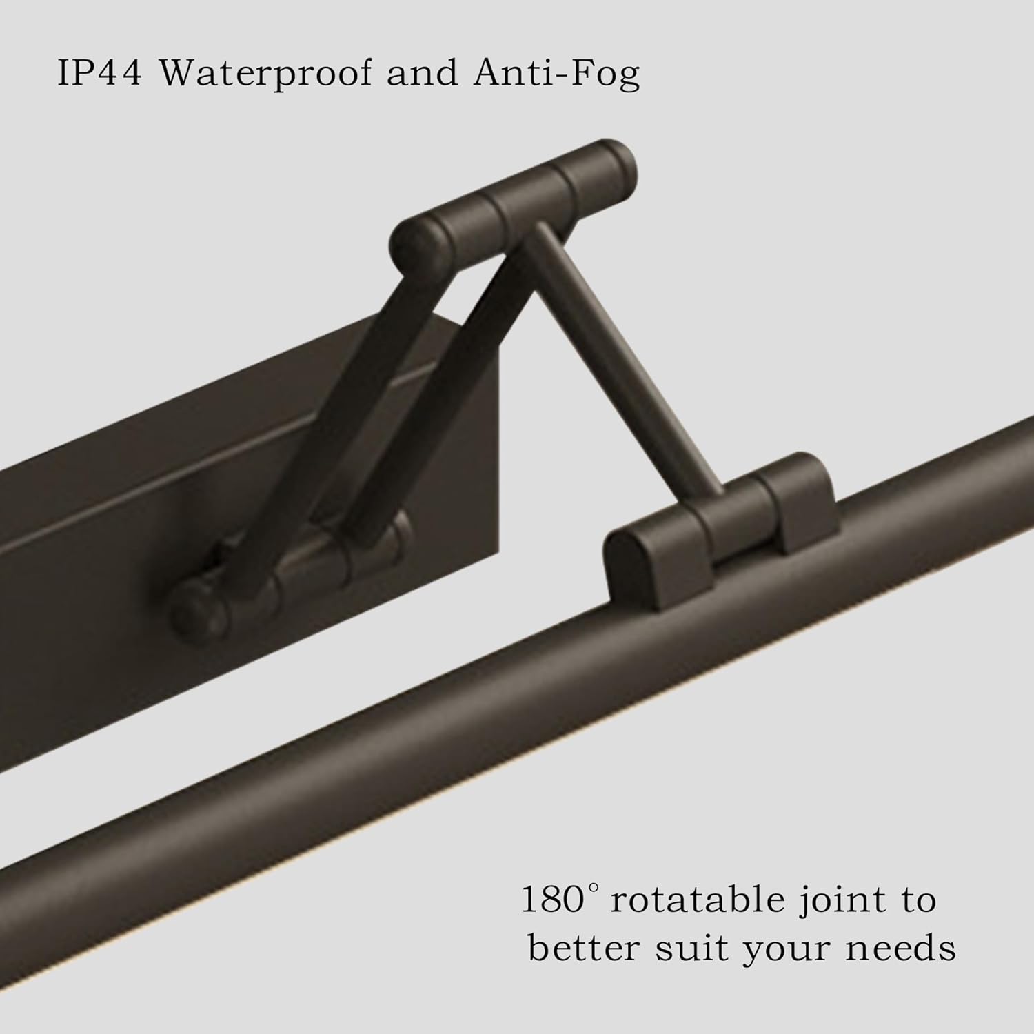 Yhtlaeh LED Specchio Lampada Bagno 16W 60cm Nera - immagine 8