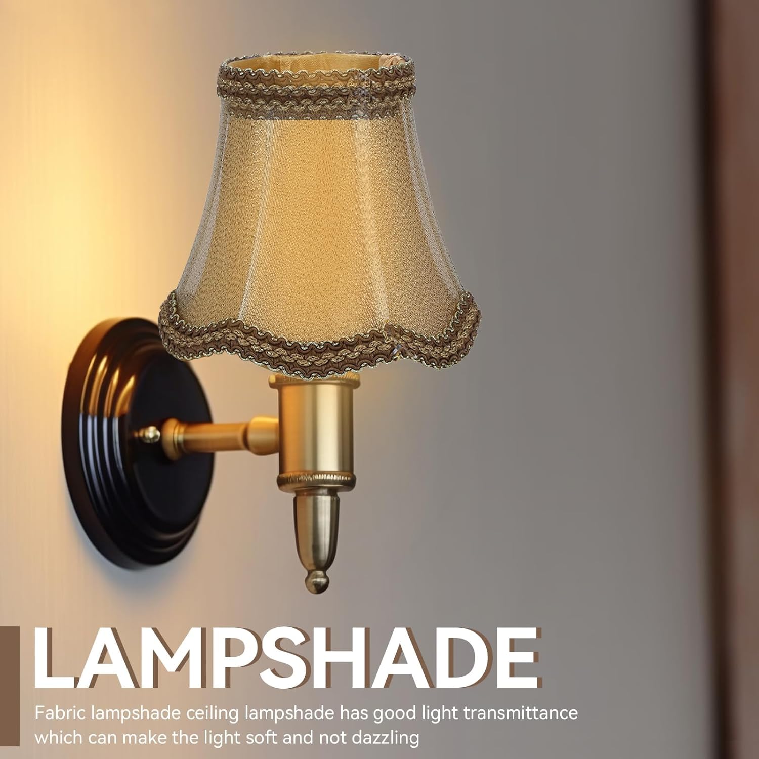 6pcs Piccolo Paralume in Tessuto Clip-on per Lampadine - immagine 3