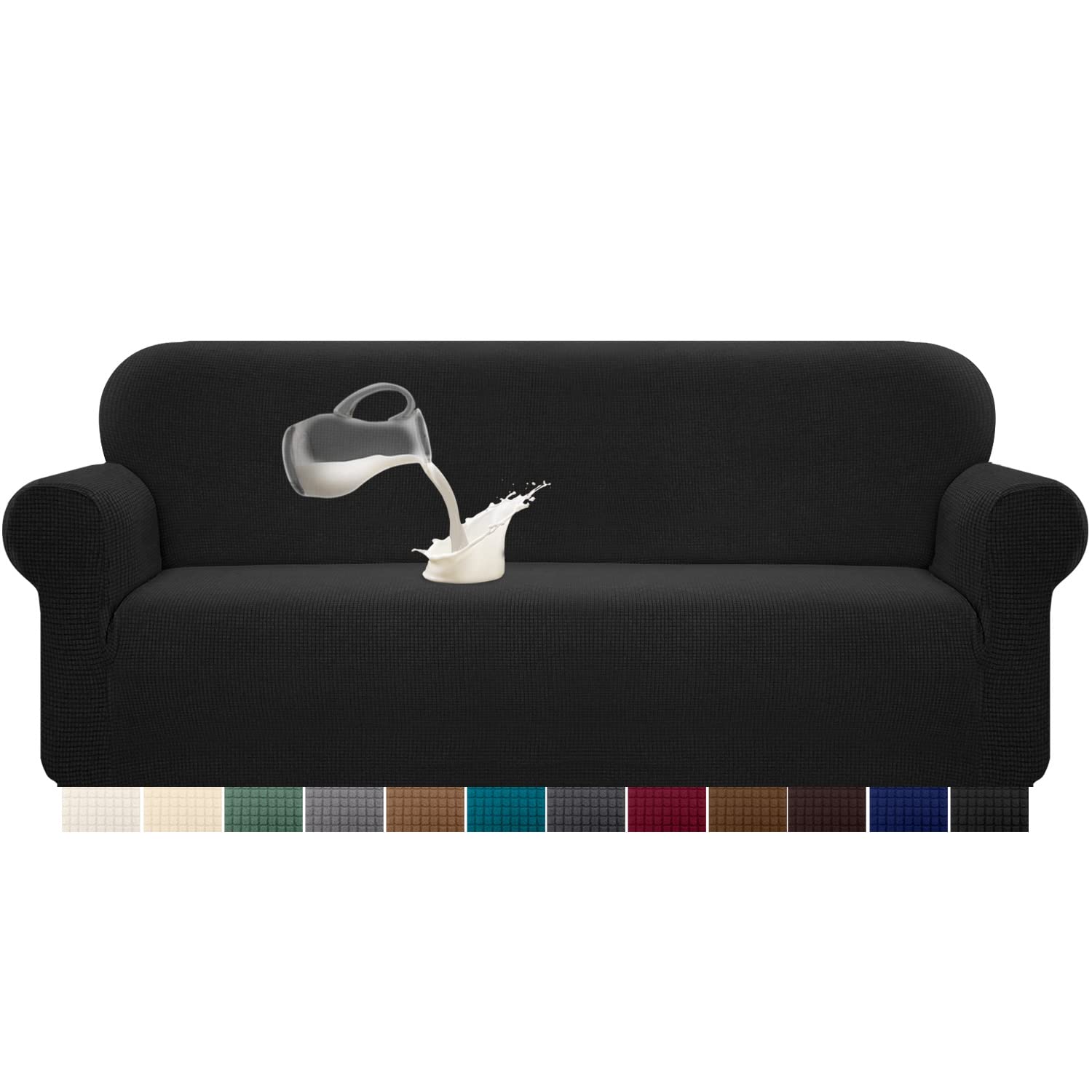 Granbest Copridivano Elasticizzato Impermeabile - Nero 4 Posti