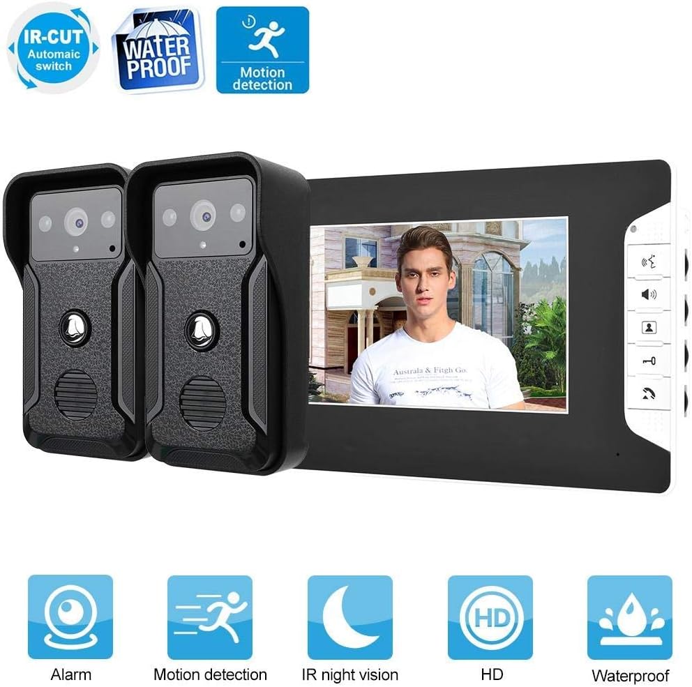 Videocitofono Cablato LCD 7" con Telecamera Esterna 1000TVL - immagine 7