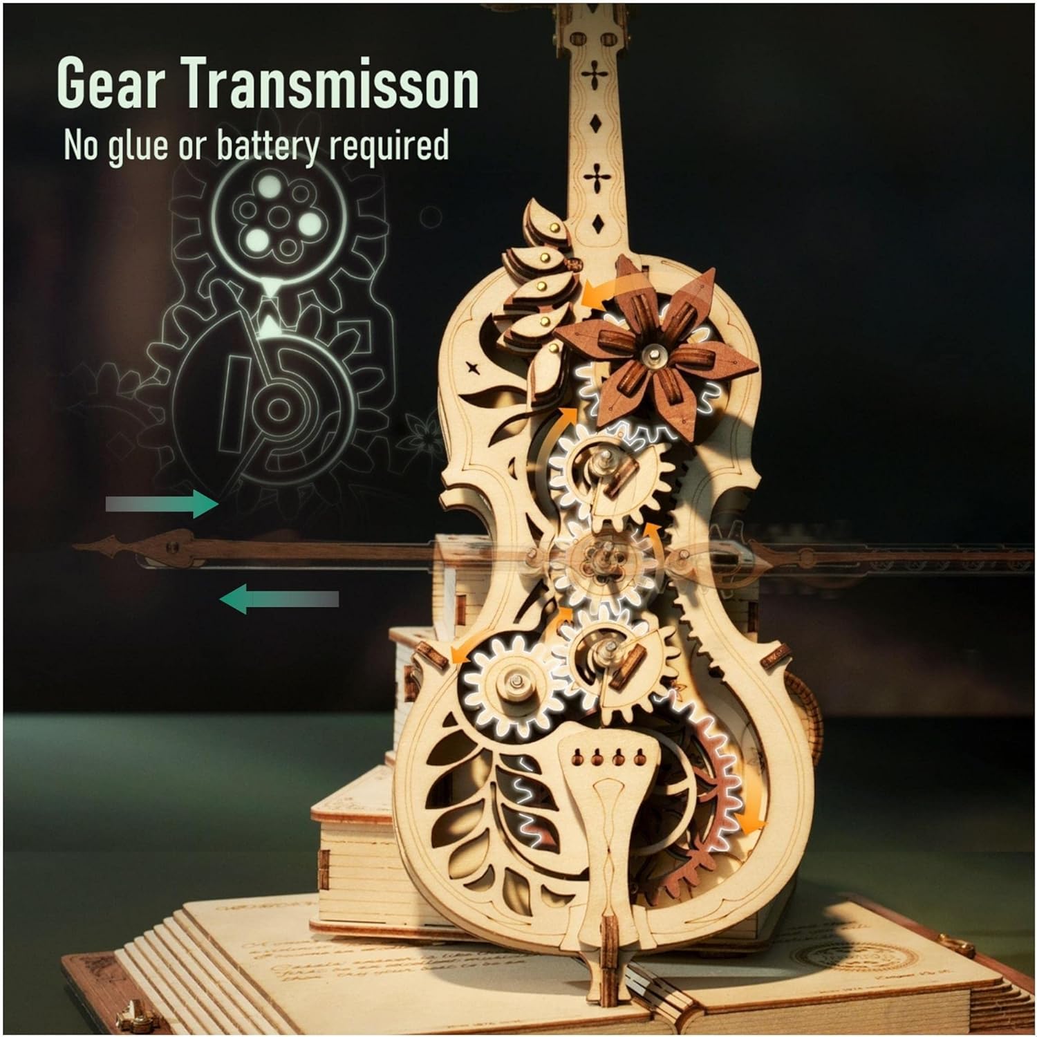 Rokr Puzzle Legno 3D Violoncello - Magic Cello - immagine 3