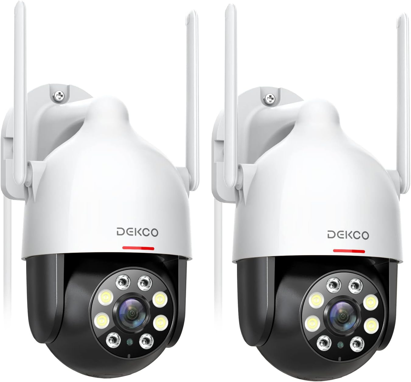 Dekco 360° 2K Telecamera WiFi Esterno (2 Pacchi)