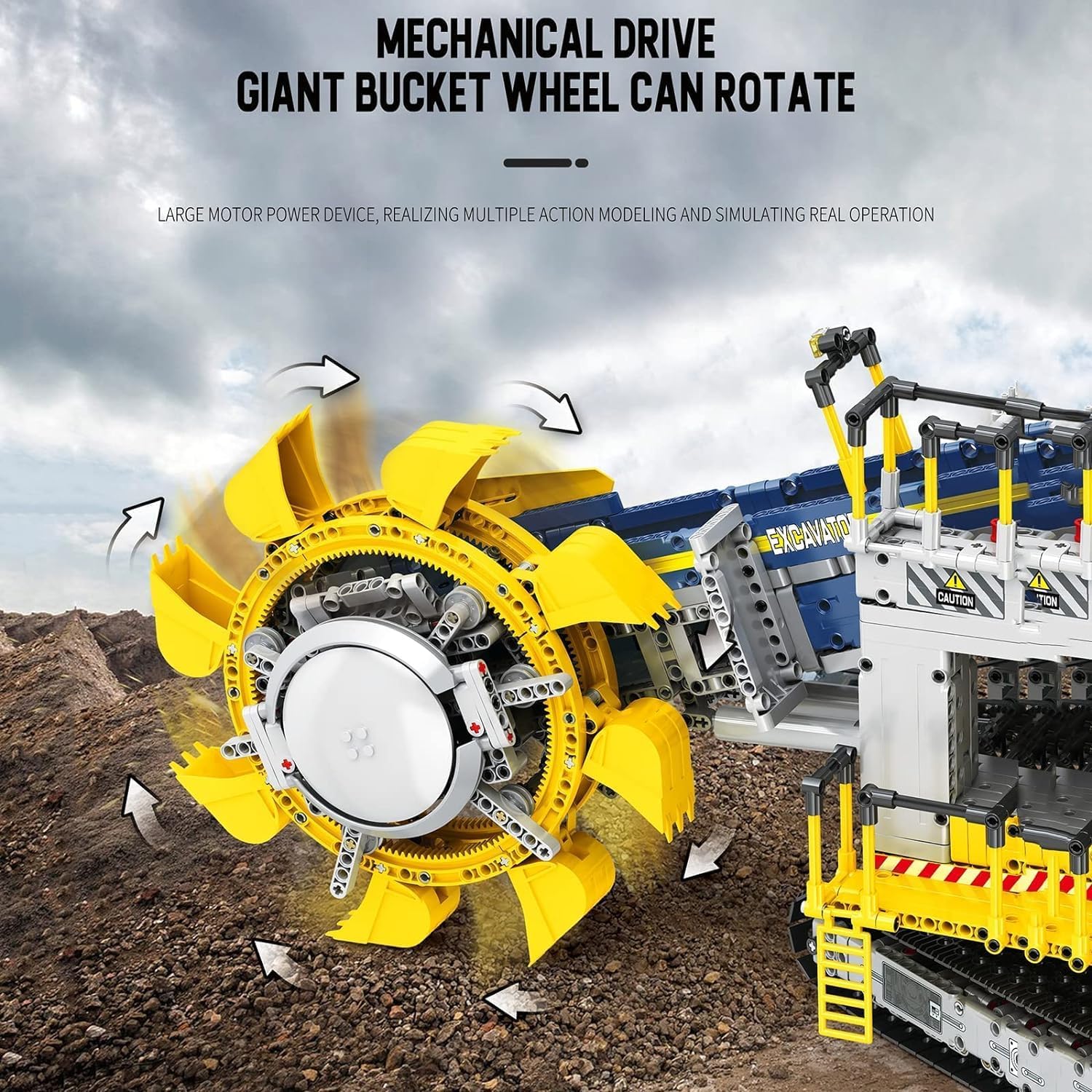 Reobrix 22017 - Escavatore a Pala MOC 3188 Pezzi - immagine 4