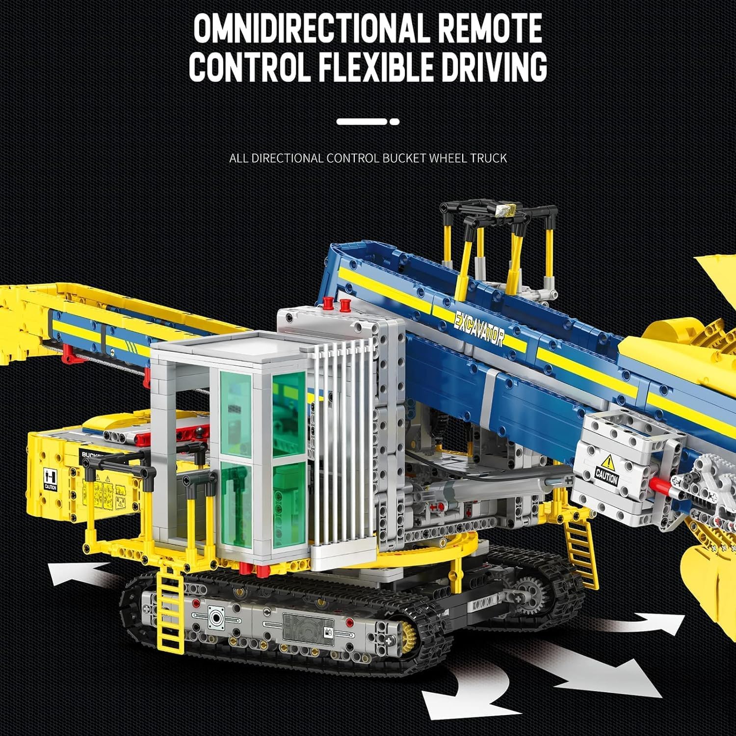 Reobrix 22017 - Escavatore a Pala MOC 3188 Pezzi - immagine 5