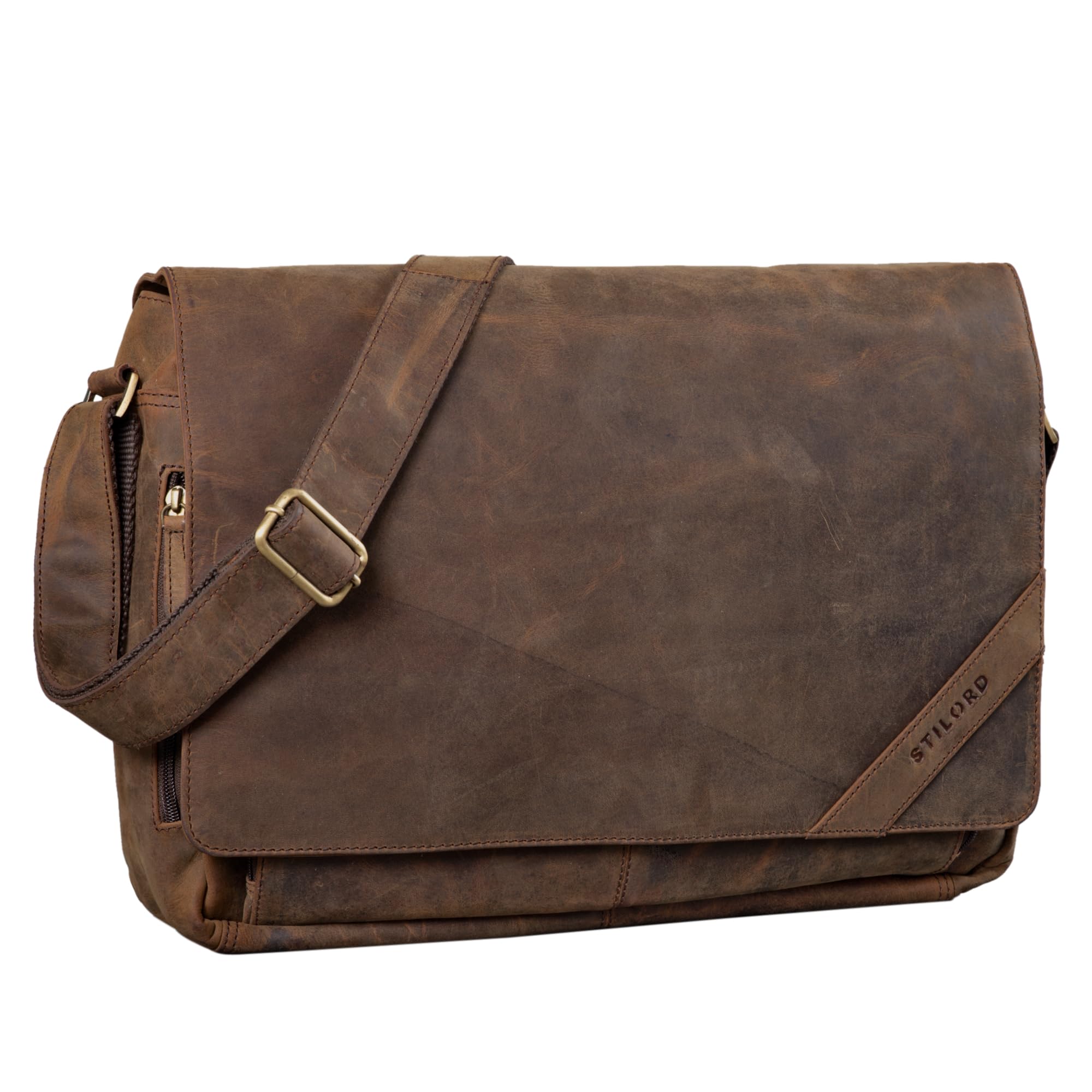 STILORD 'Nick' Borsa Messenger Uomo Donna in Pelle Vintage