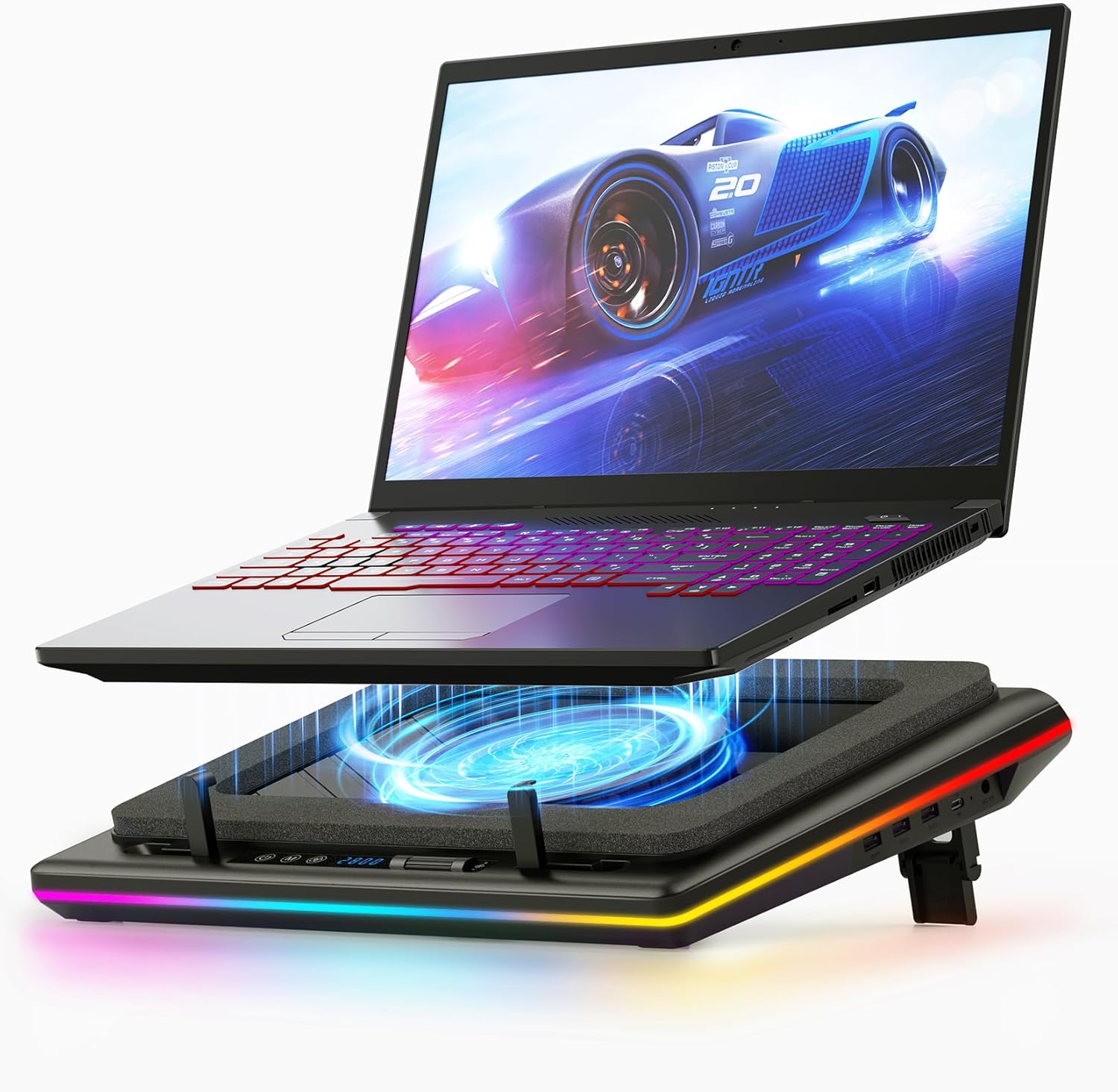 Basi di Raffreddamento PC Portatile Gaming RGB - immagine 1