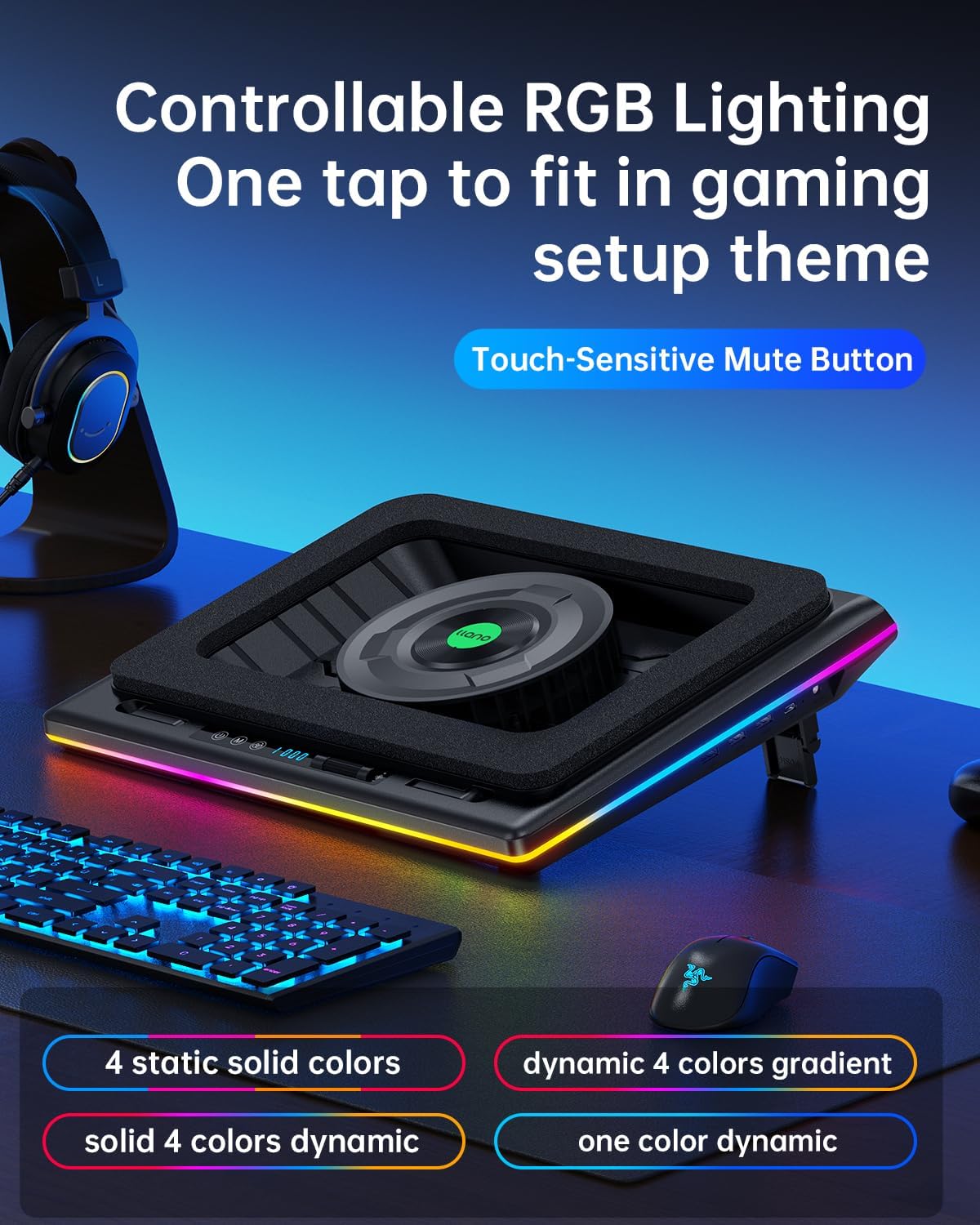 Basi di Raffreddamento PC Portatile Gaming RGB - immagine 3