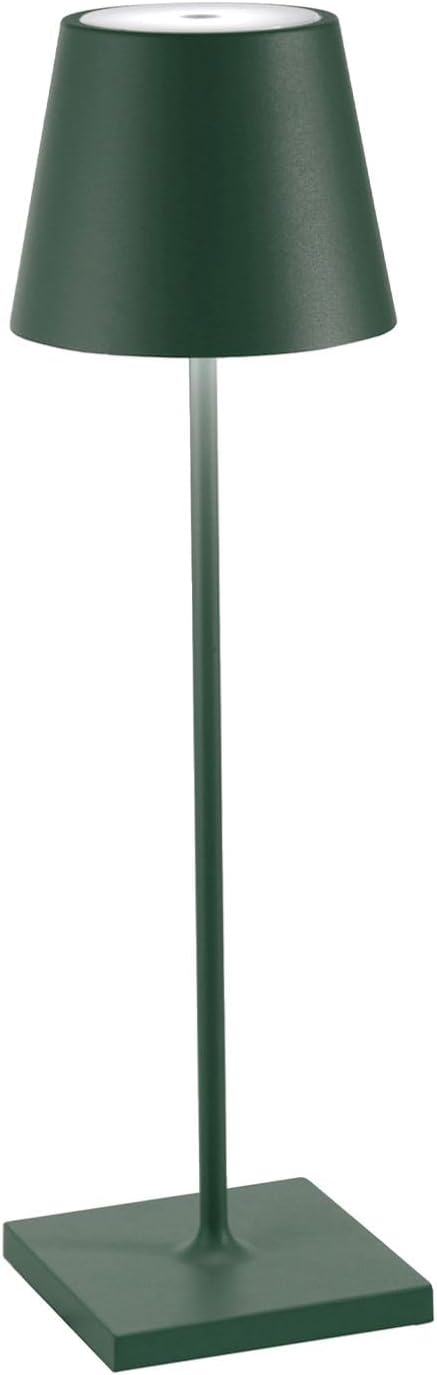 Zafferano Poldina Pro - Lampada da Tavolo Ricaricabile, Verde - immagine 1