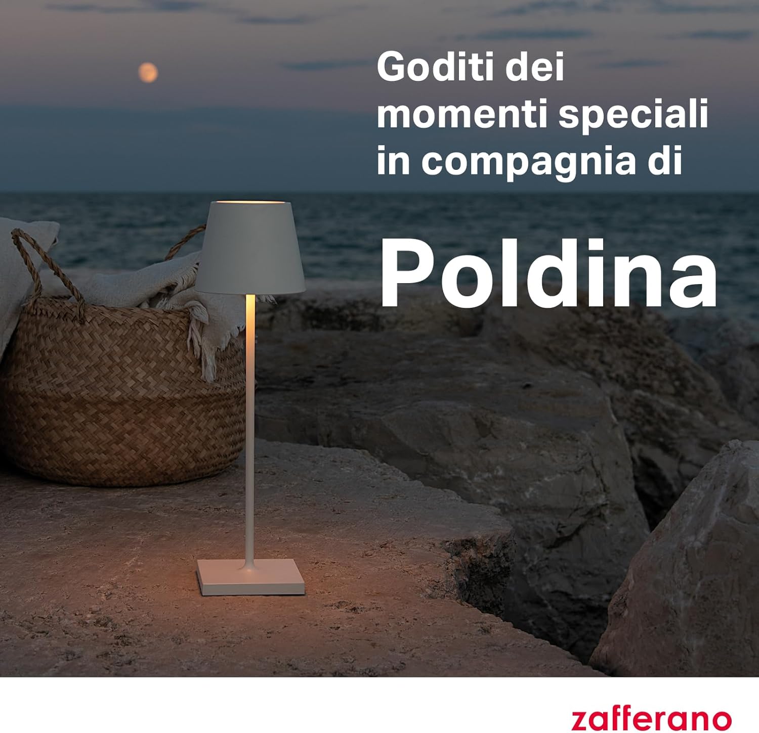 Zafferano Poldina Pro - Lampada da Tavolo Ricaricabile, Verde - immagine 8