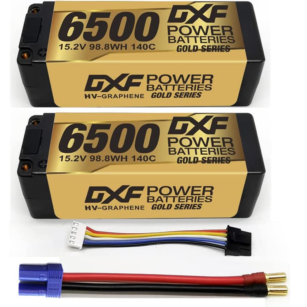 Dxf Batteria Lipo 4s 15.2V 6500mAh 140C (2 confezioni)