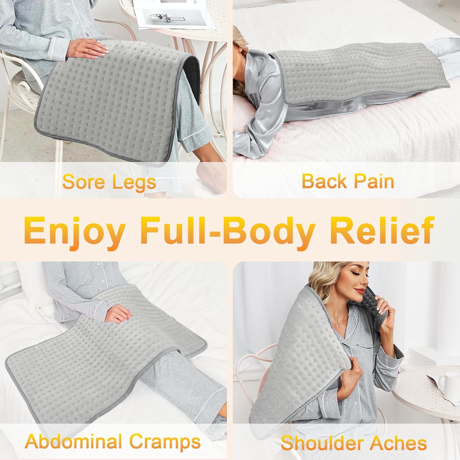 Termoforo Elettrico 50x100cm con 10 Temp. e 3 Timer - immagine 6