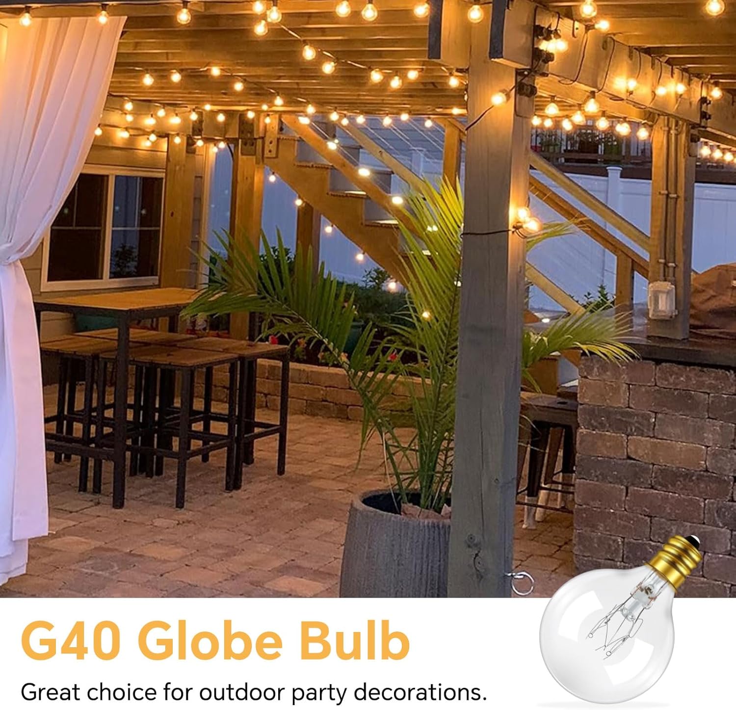 Lampadina di Ricambio E12 G40 7W Bianco Caldo, 25 Pezzi - immagine 4