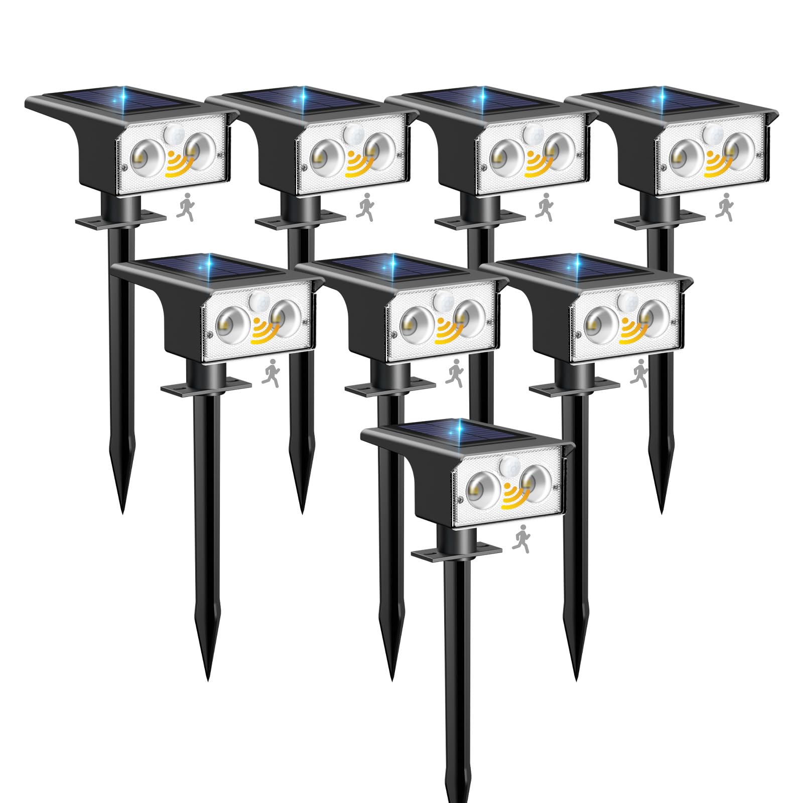Btfarm 8 Lampade Solari Esterno con Sensore di Movimento