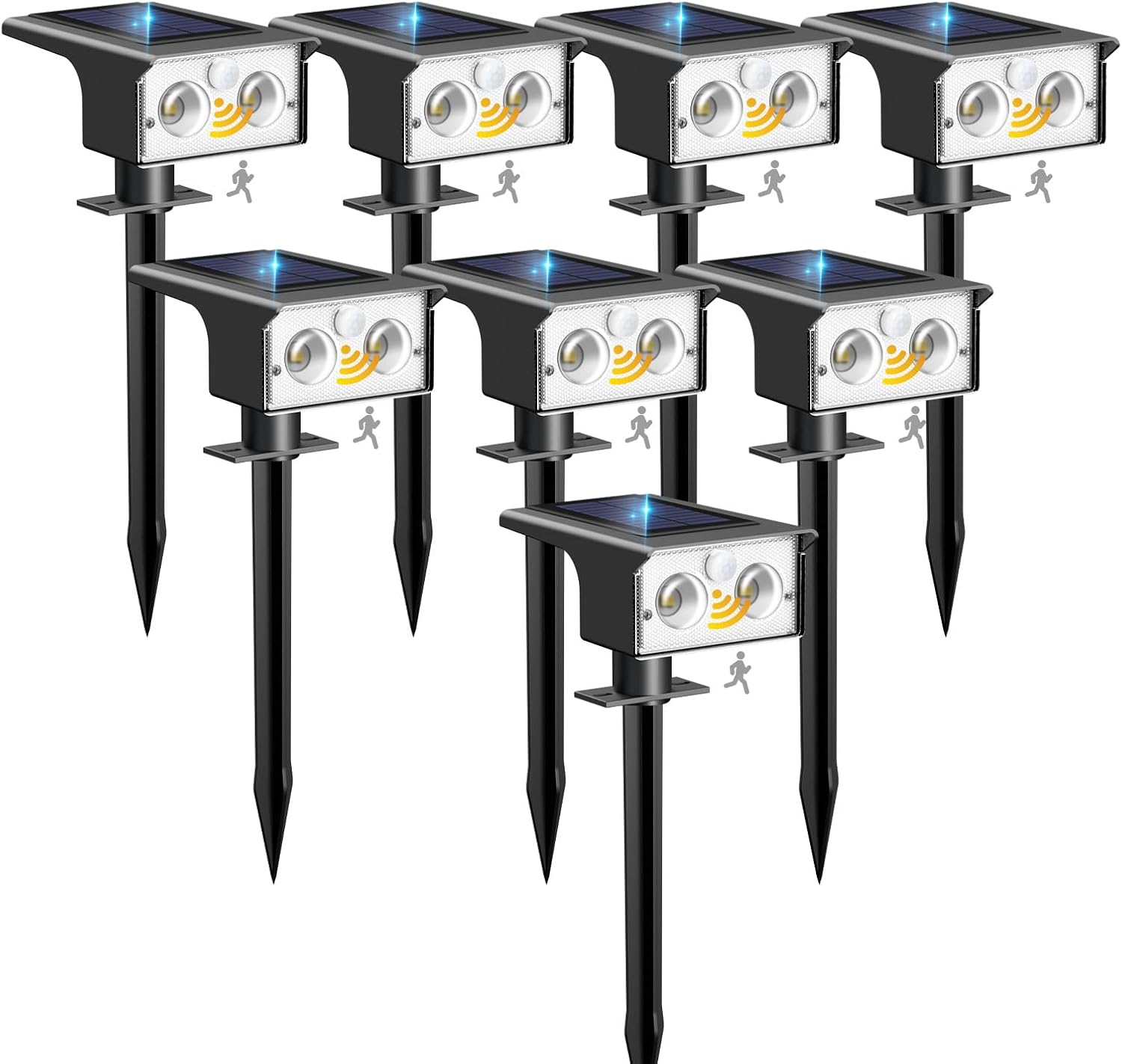 Btfarm 8 Lampade Solari Esterno con Sensore di Movimento - immagine 1