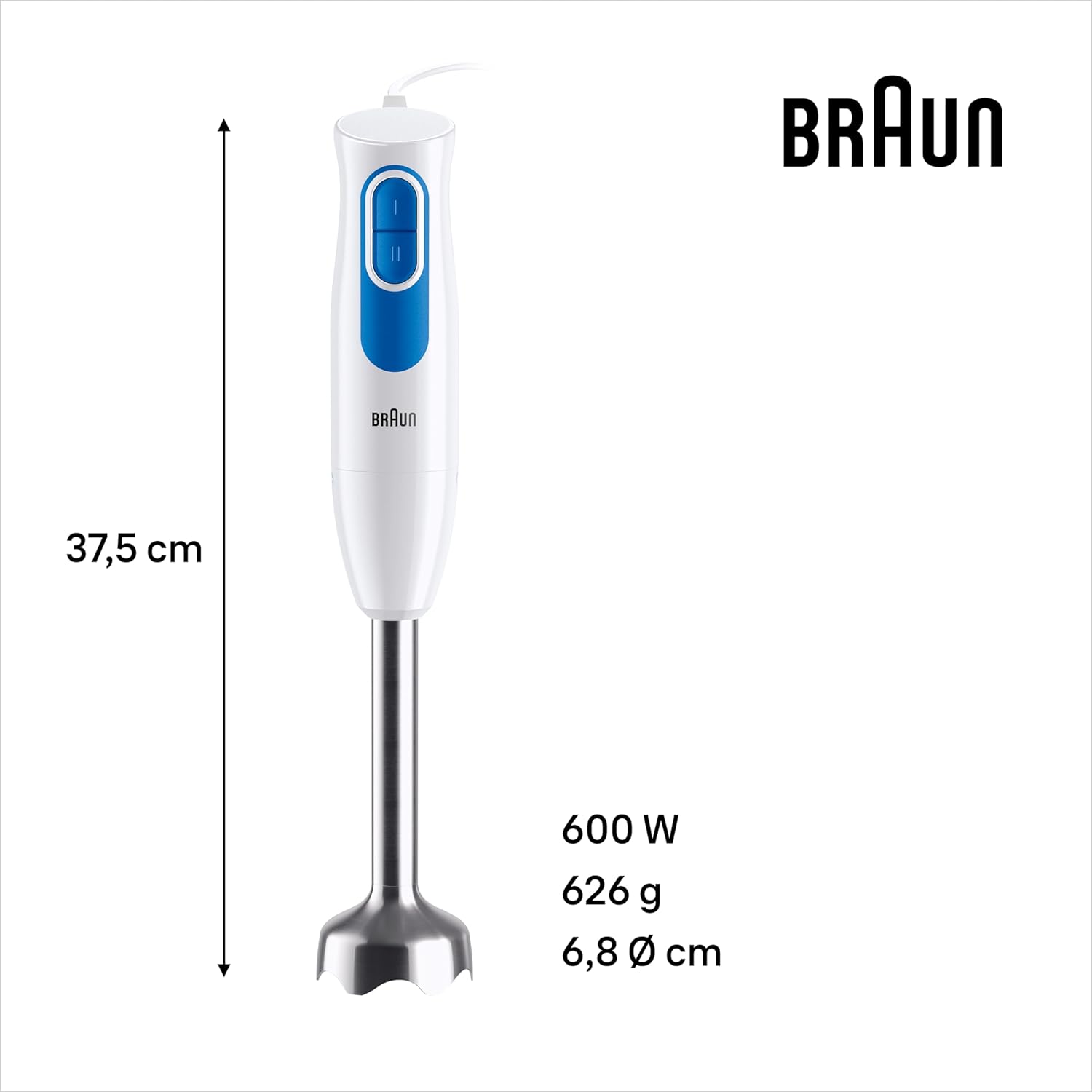 Braun MultiQuick 2 MQ20236MWH - Frullatore a Immersione 600W - immagine 3