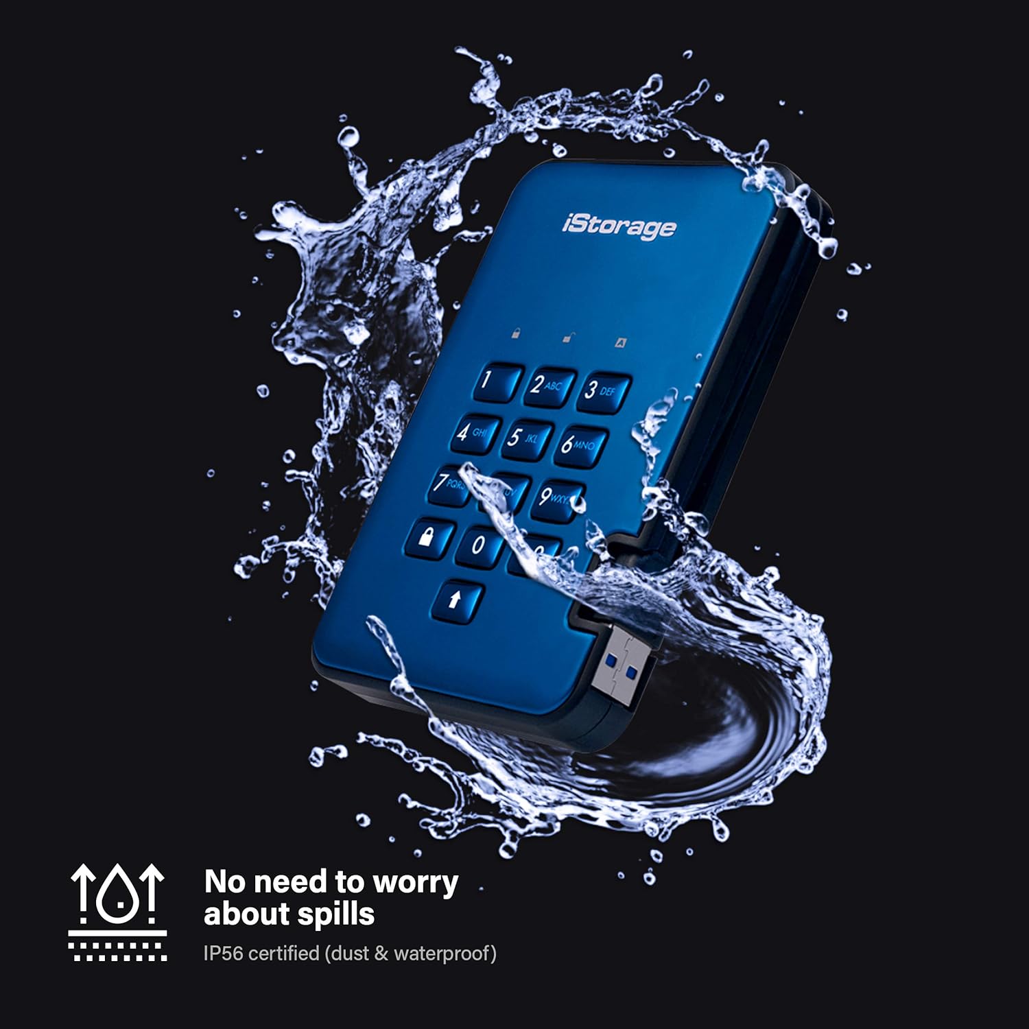 Istorage diskAshur2 SSD 128GB Blu - SSD Portatile Sicuro - immagine 5