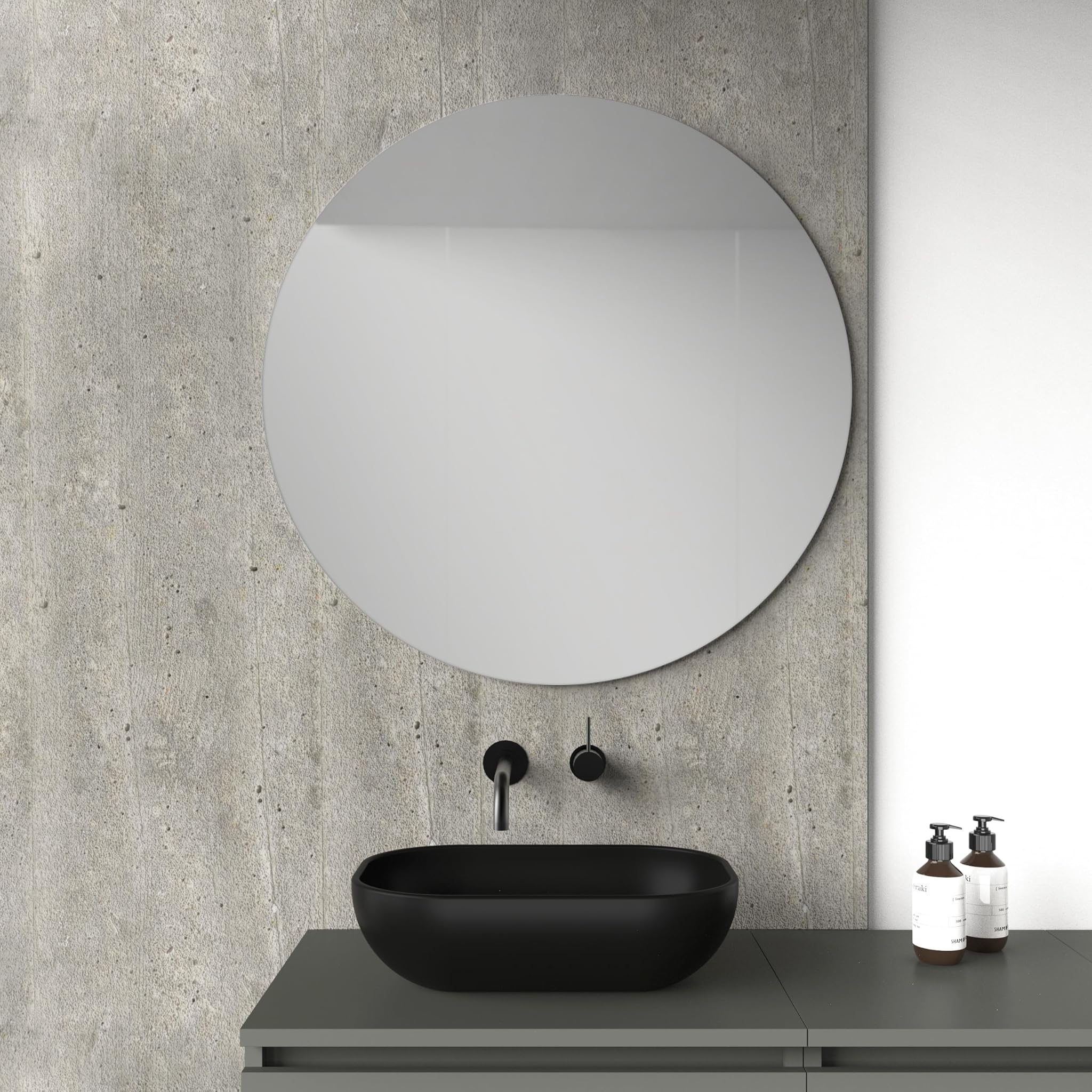 Baikal Specchio da Bagno Rotondo 80cm