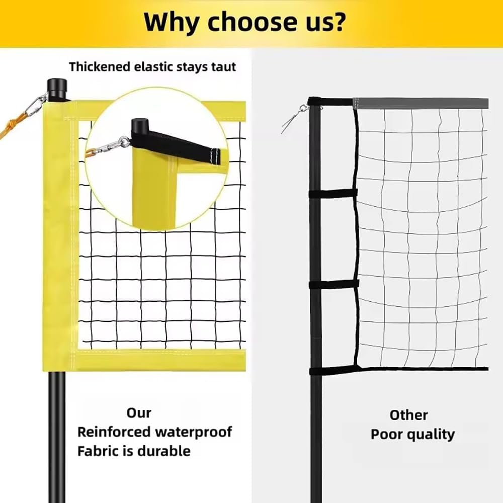 Set Rete Pallavolo Regolabile con Palla e Pompa - immagine 2