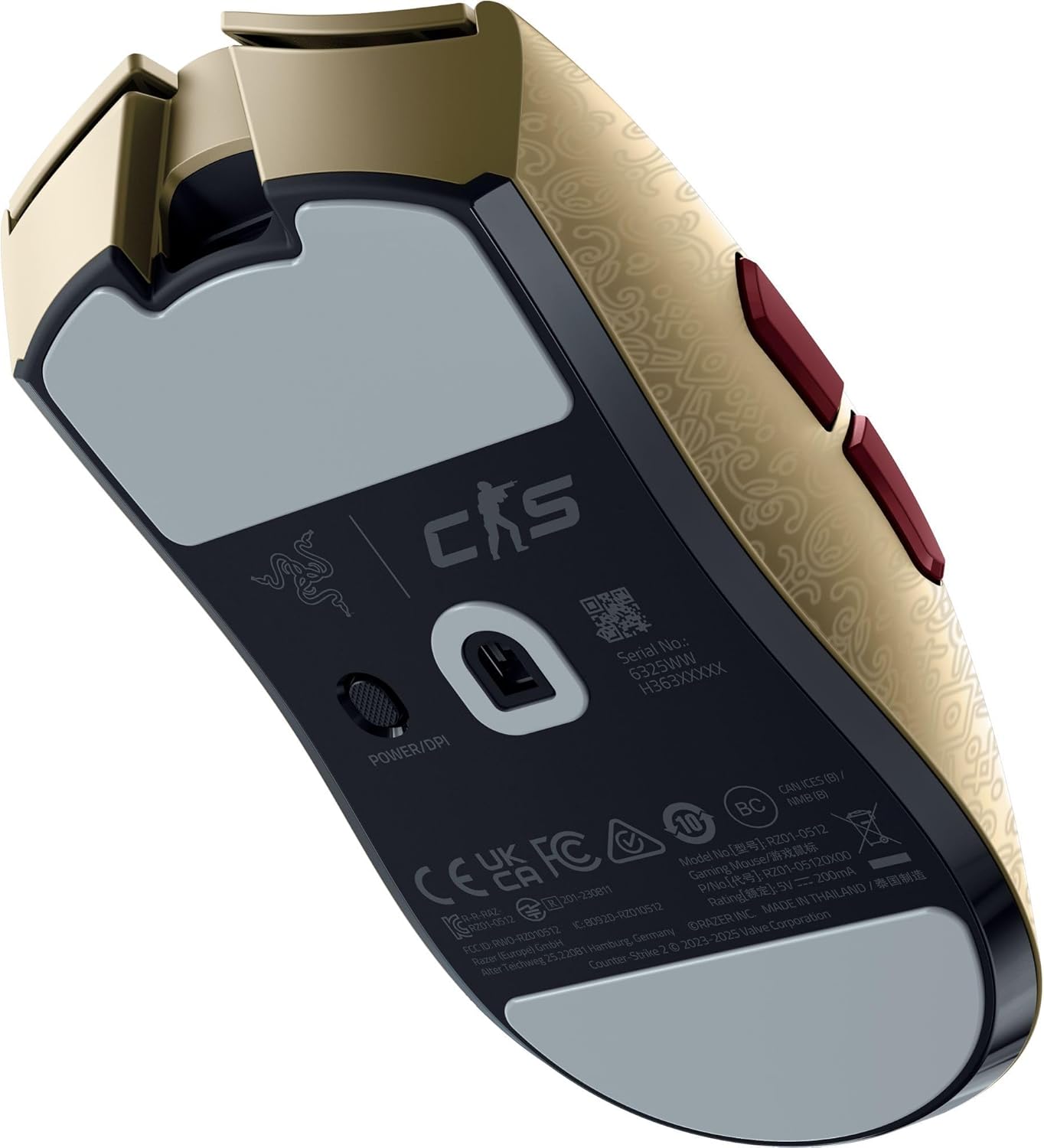 Razer Viper V3 Pro Counter-Strike 2 Dragon Lore - Mouse Gaming - immagine 10