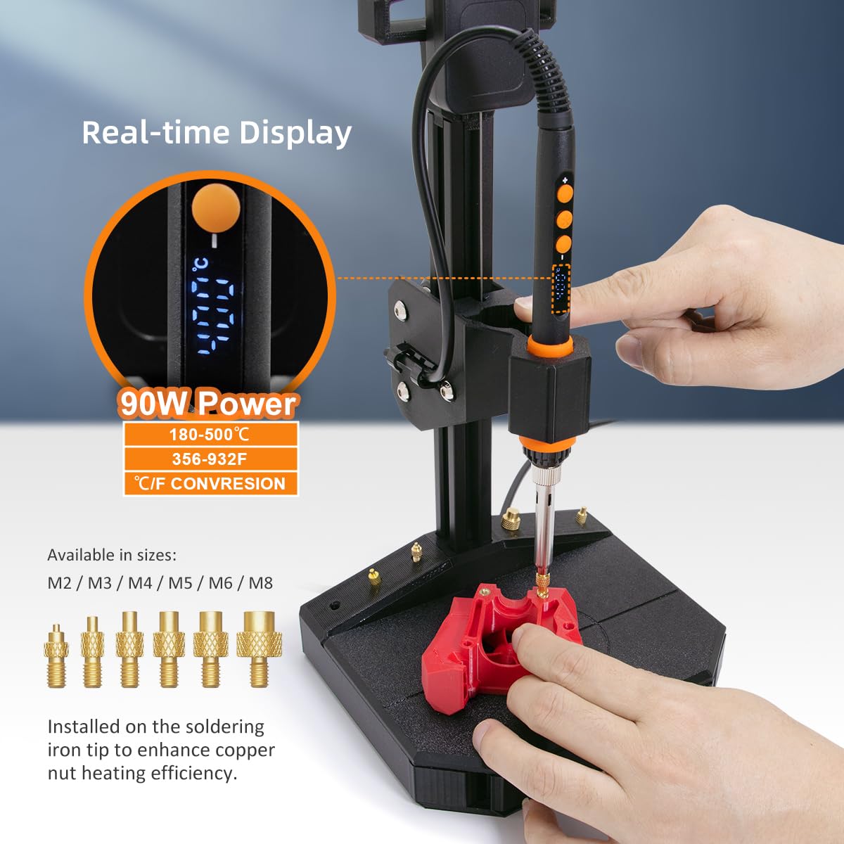 Mintion Utensile per Inserti Filettati a Caldo Verticale 90W - immagine 5