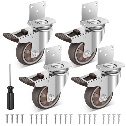 W B D Weibida Ruotelle Pesanti 75mm con Freno, Set 4