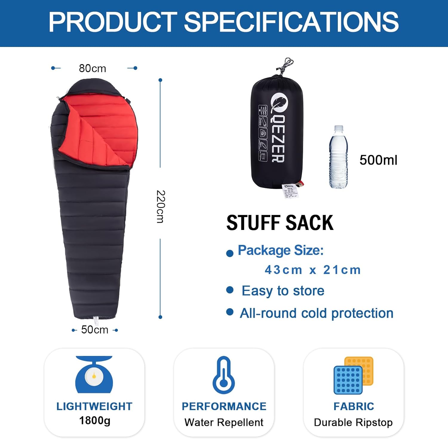 Qezer Sacco a Pelo Piuma Invernale da Esterno - immagine 2