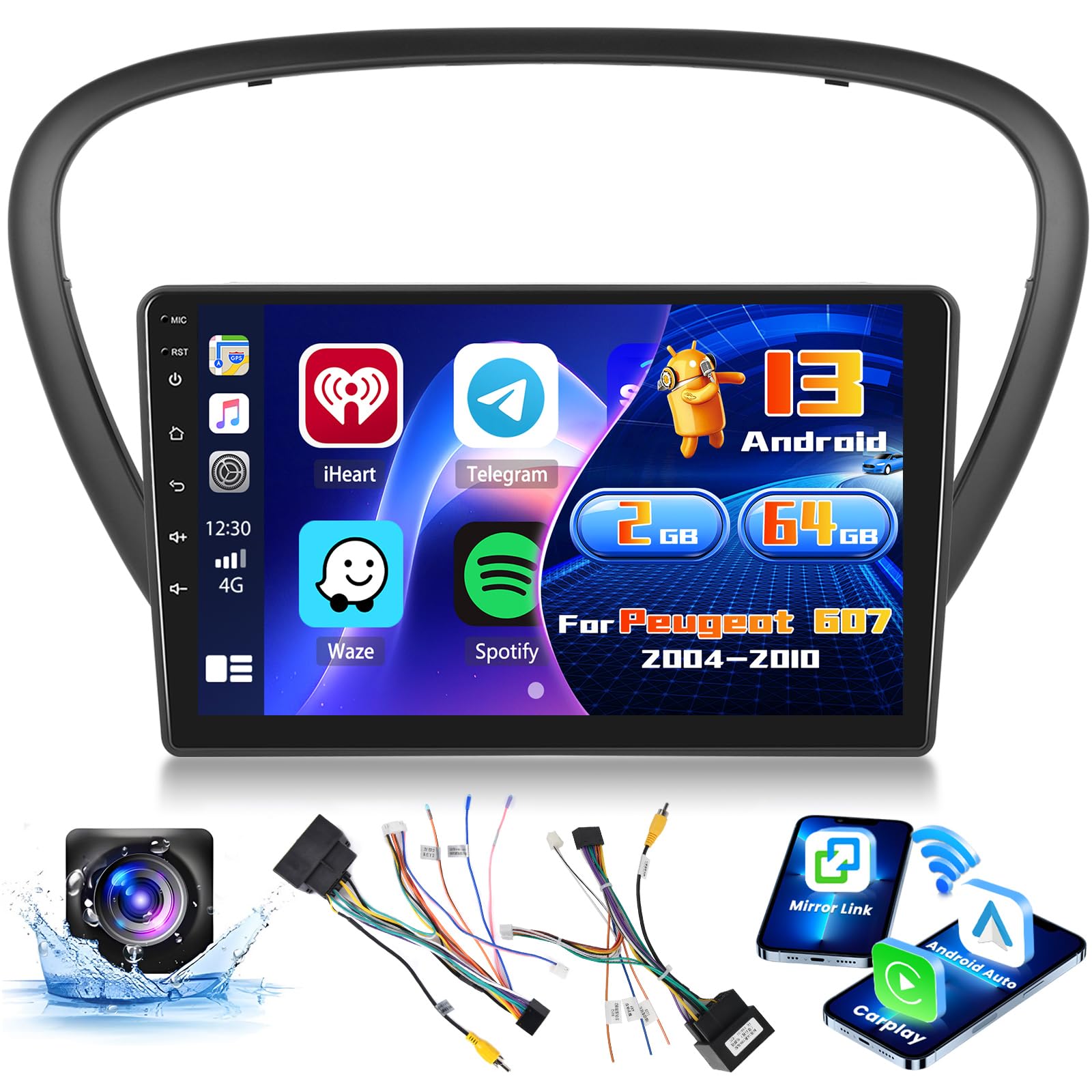 Inefala Android 15 Radio per Peugeot 607 2004-2010