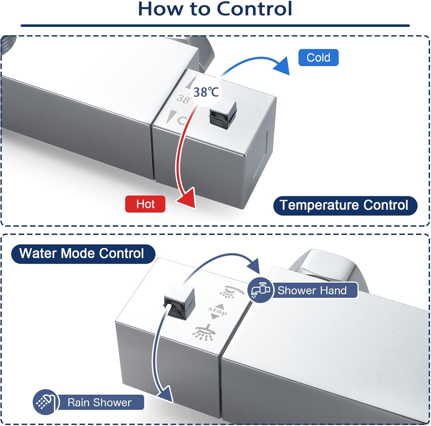 Rubinetto Doccia Termostatico in Ottone - immagine 4