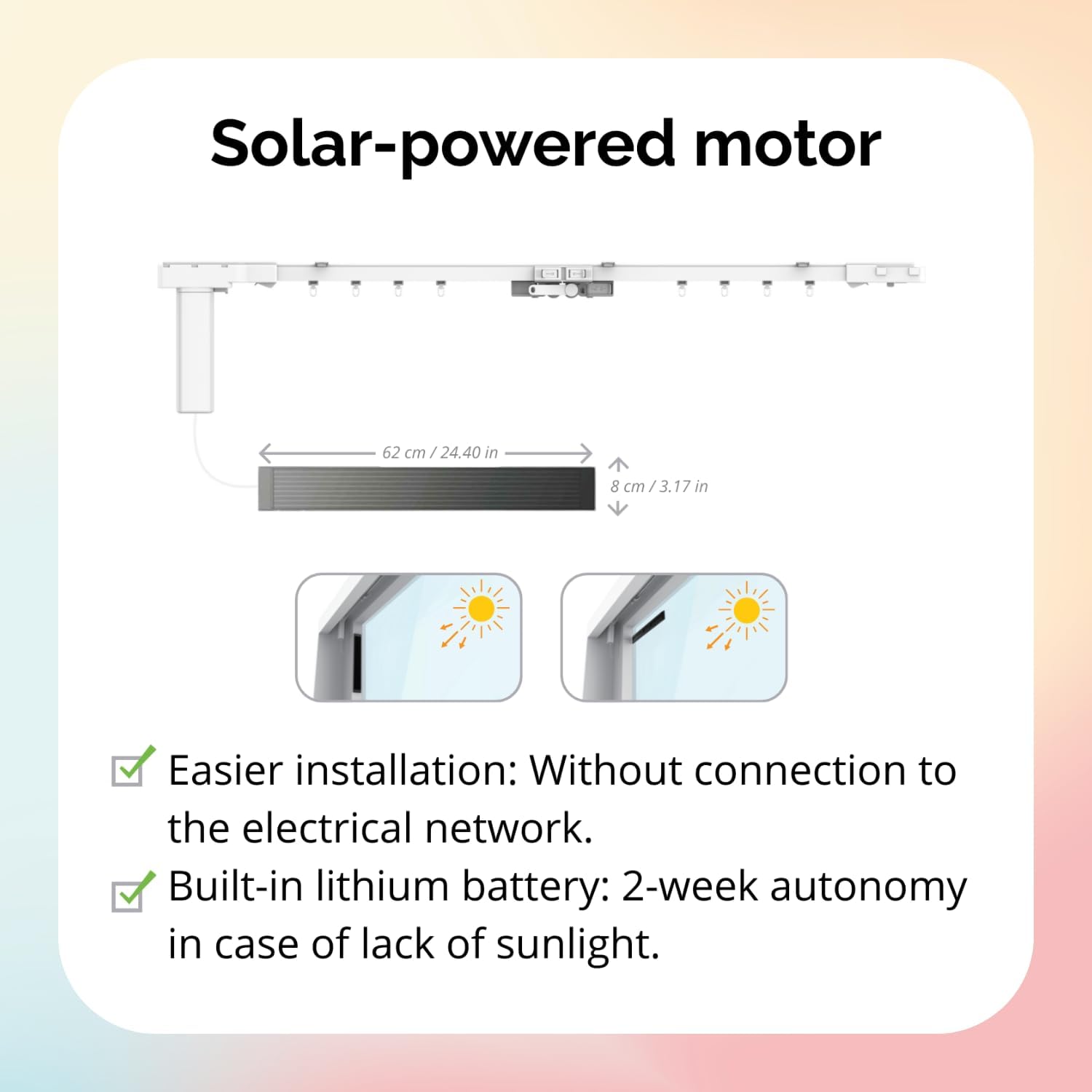 Acrimo Binario Tende Motorizzato con Pannello Solare 5m - immagine 2