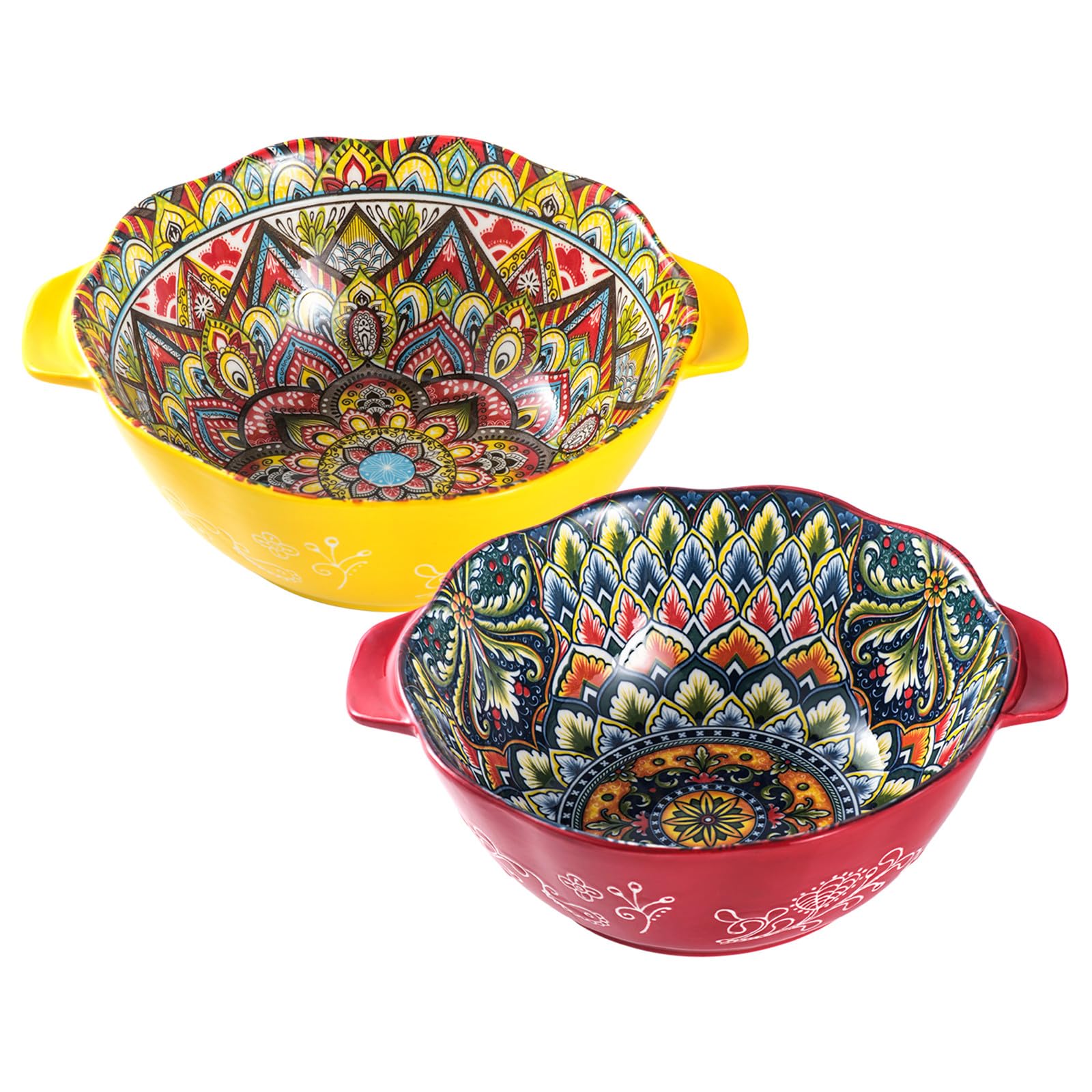 Henten Home Ciotole per Cereali con Manici 1450ml