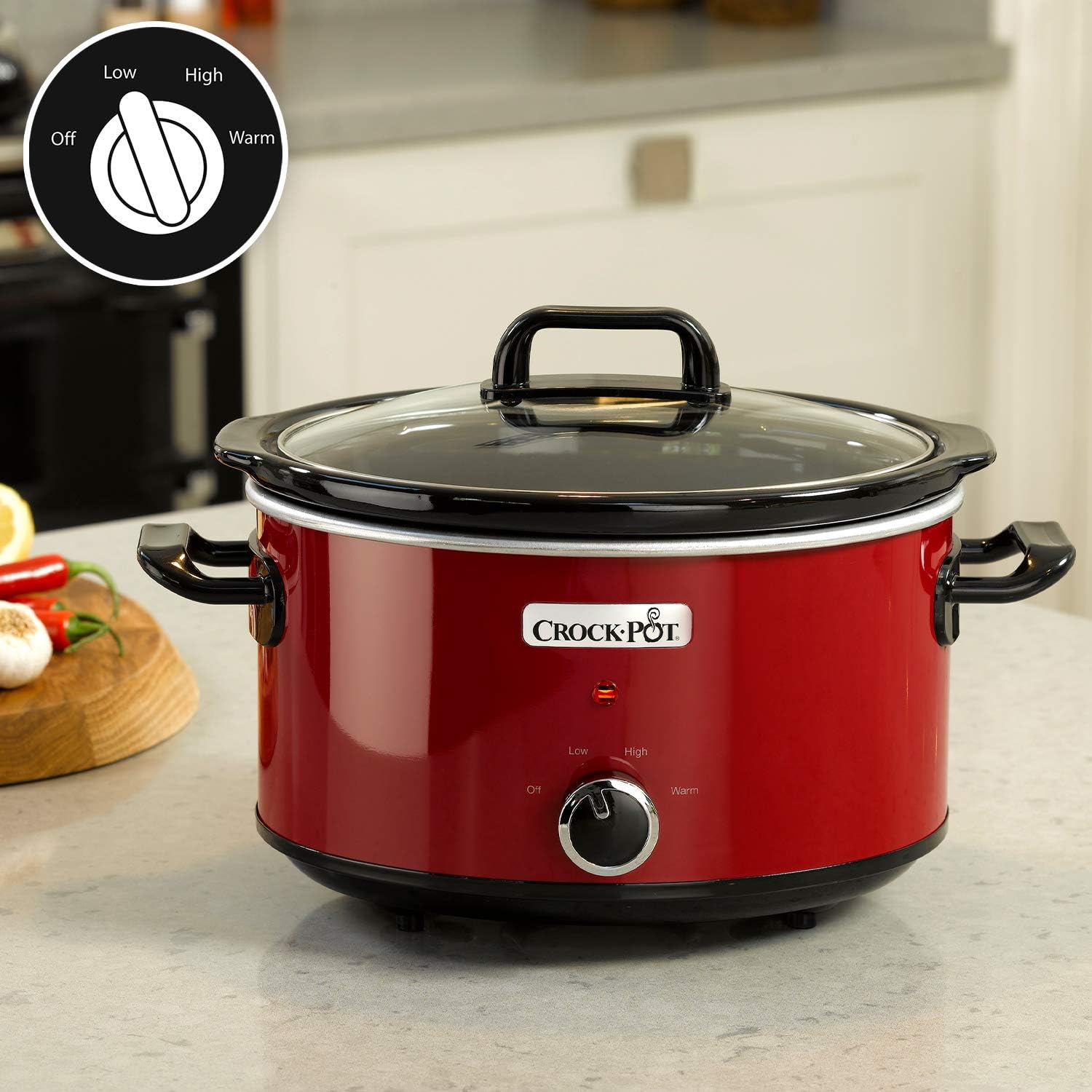 Crock-pot Pentola per Cottura Lenta 3.5L, Rosso - immagine 2