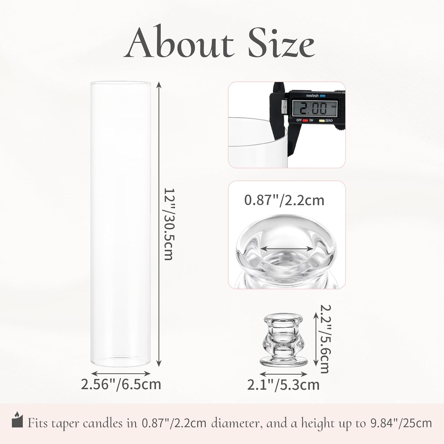 Portacandele Conico Hurricane in Vetro - 10 Pezzi - immagine 5