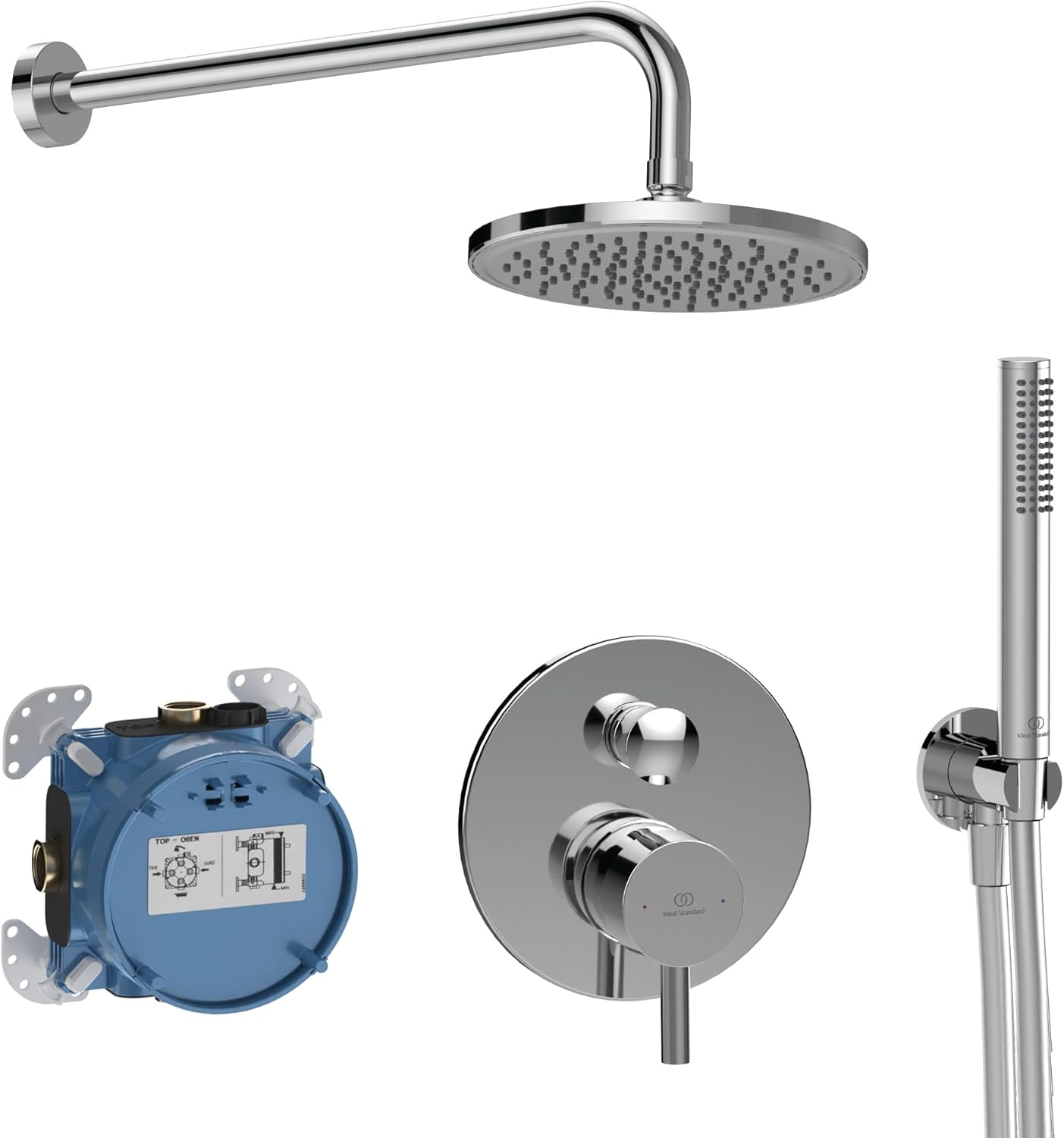 Ideal Standard - Ceraline, Kit Doccia Monocomando, Cromato