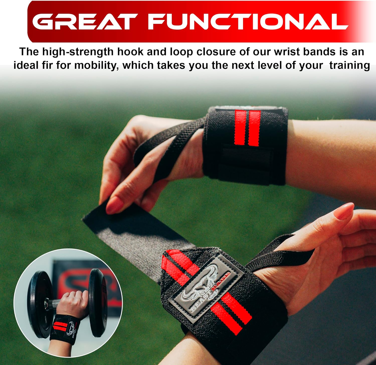 BEAST RAGE Straps Palestra Imbottite per Sollevamento Pesi - immagine 6