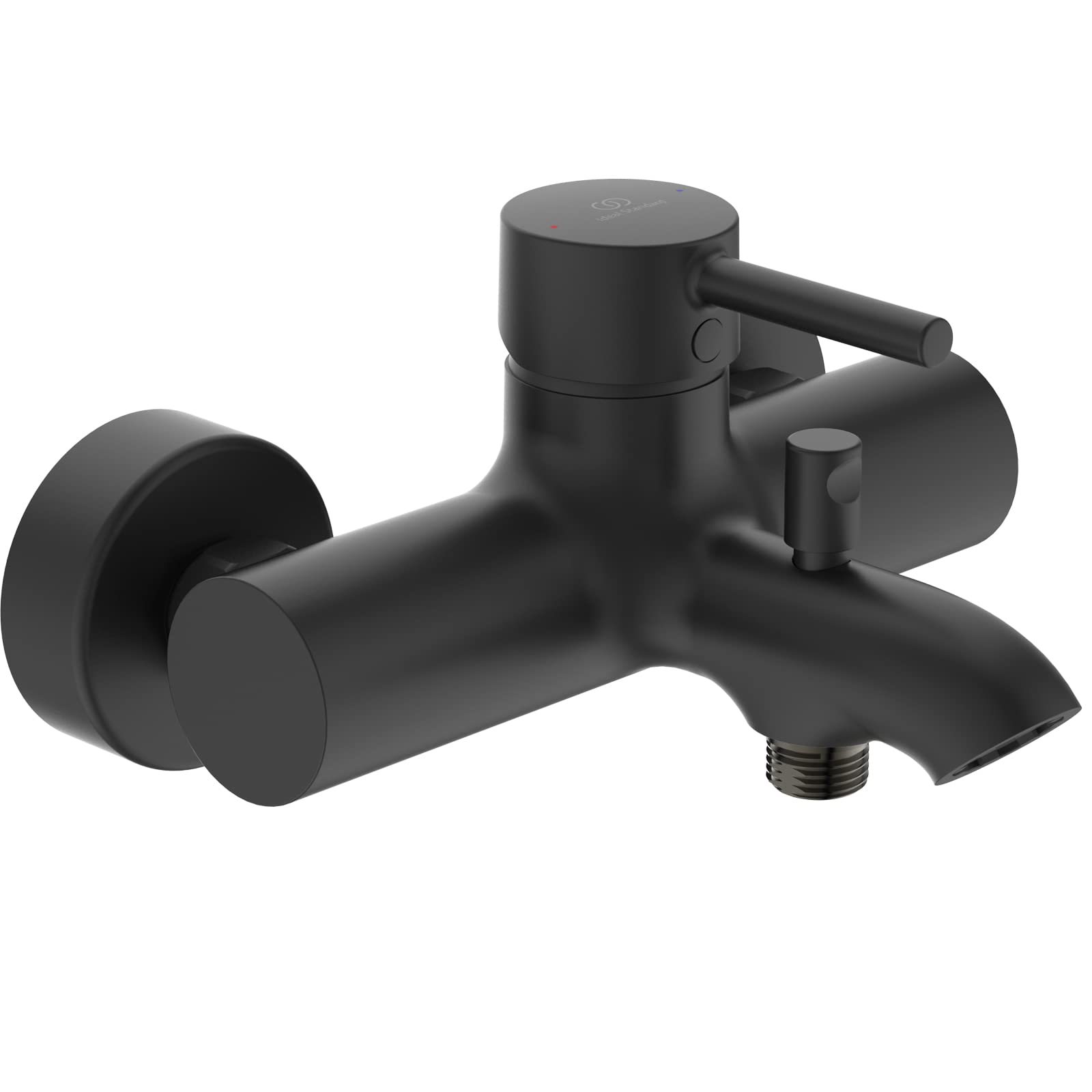 Ideal Standard - Ceraline, Miscelatore monocomando esterno per vasca, Nero Seta