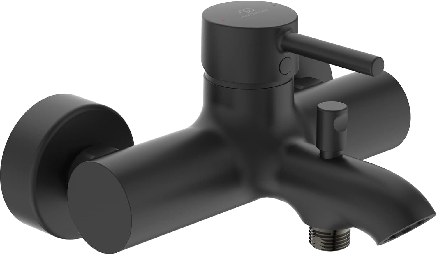 Ideal Standard - Ceraline, Miscelatore monocomando esterno per vasca, Nero Seta - immagine 1